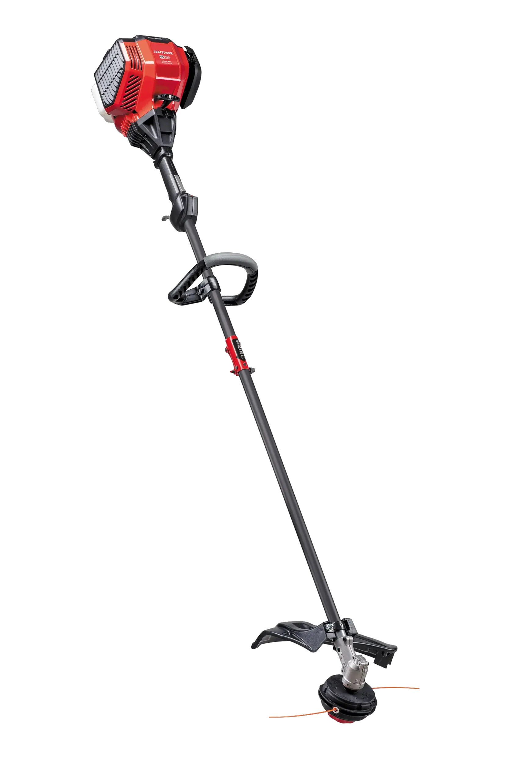 Left profile of  Weedwacker 30 C C 4 cycle 17 inch attachment capable straight shaft gas trimmer.