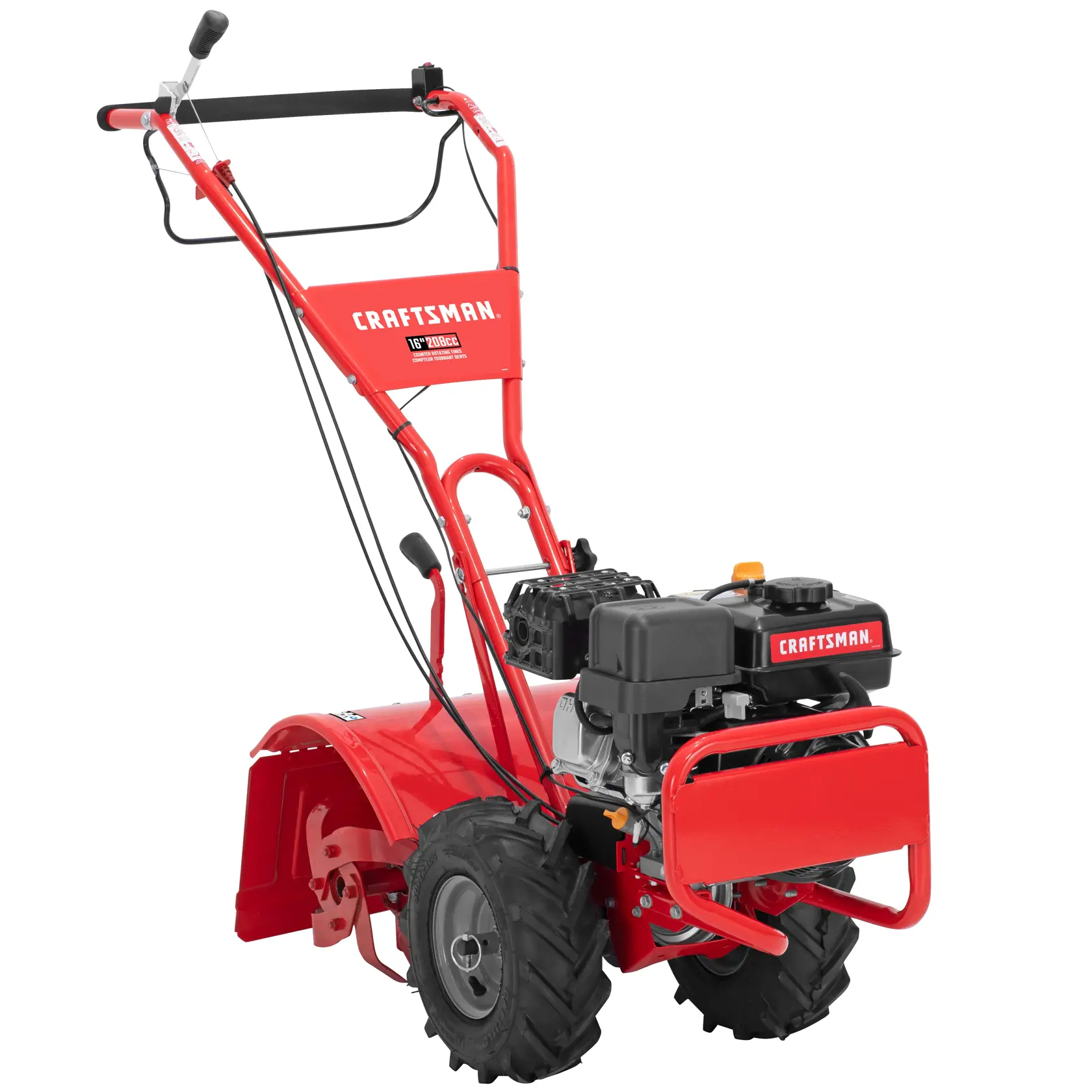 Profile of 16 inch Rear tine tiller.