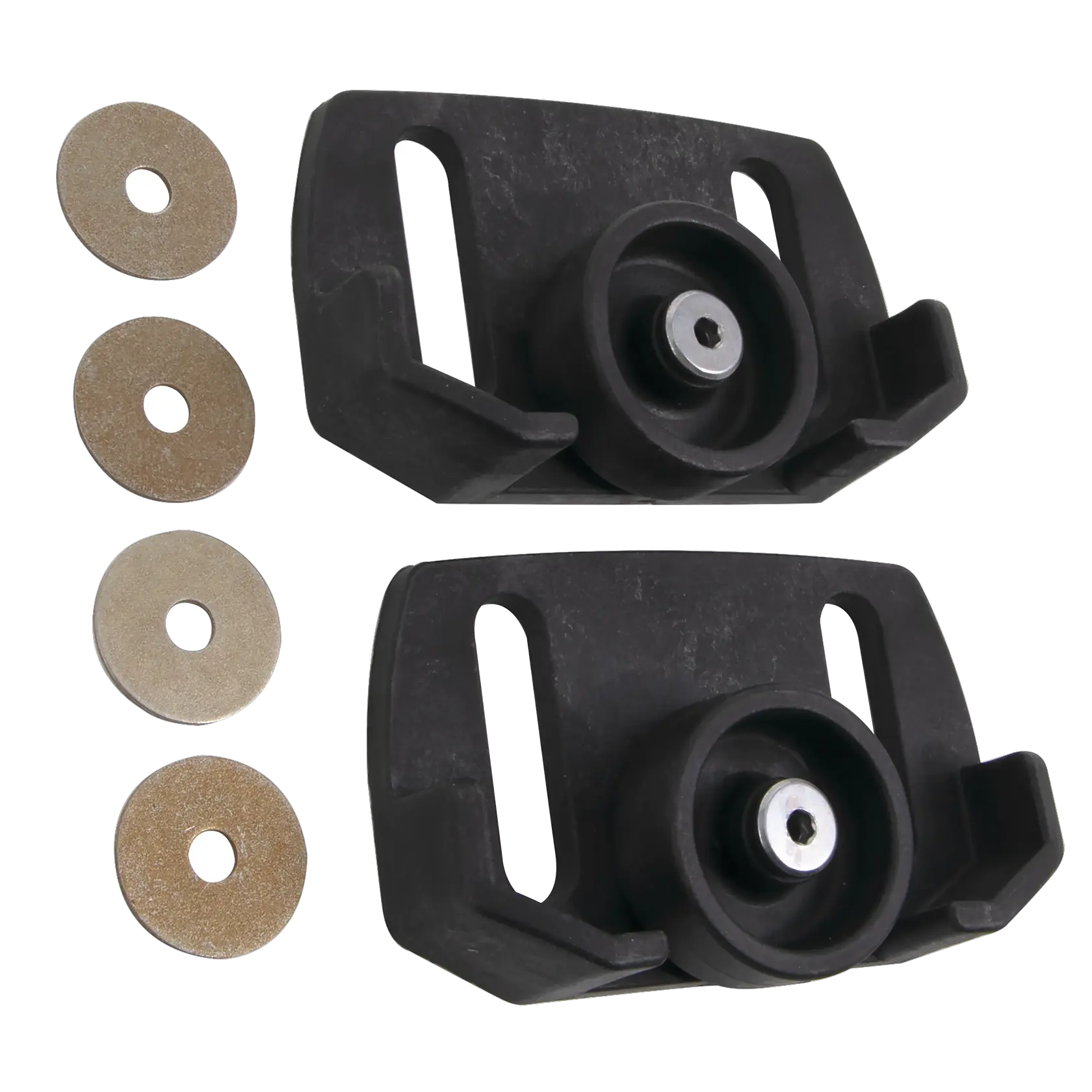 Non abrasive rolling skid shoes 1 pair.