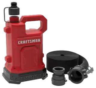 1-4HP WATER/UTILITY PUMP REINFORCED THERMOPLASTIC SUBMERSIBLE WITH PVC LAYFLAT HOSE KIT AND ADAPTERS MAIN VIEW