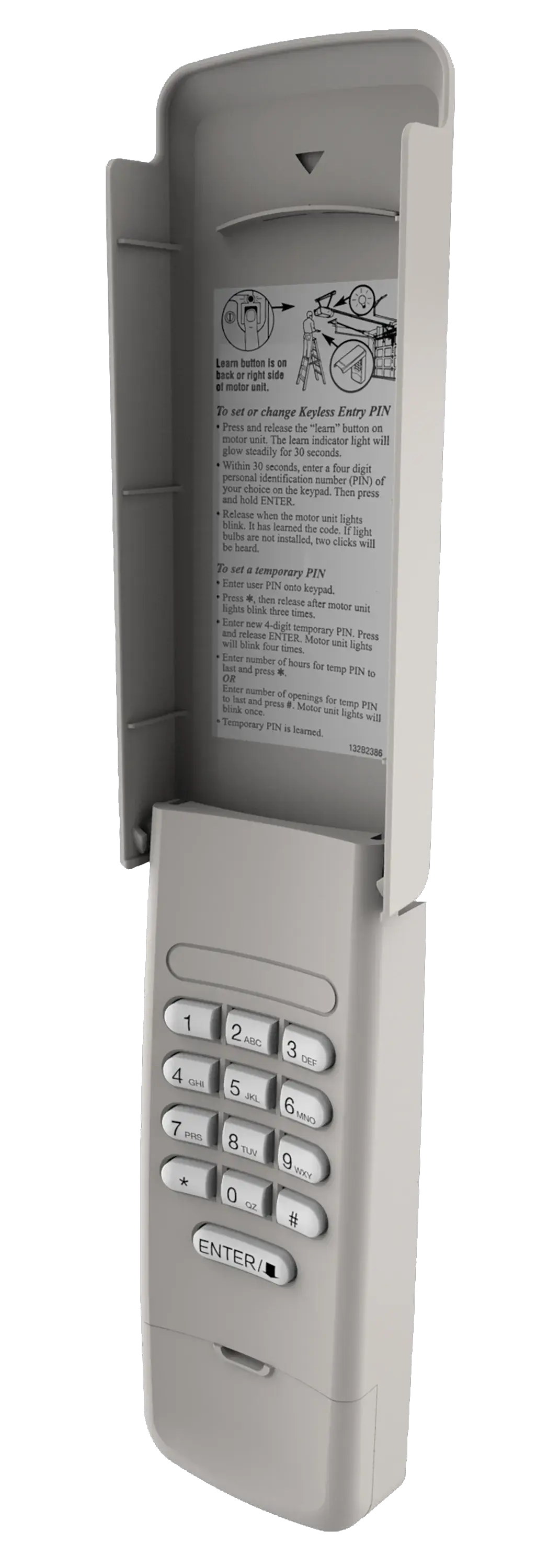 Right profile of Wireless keypad with all weather cover.