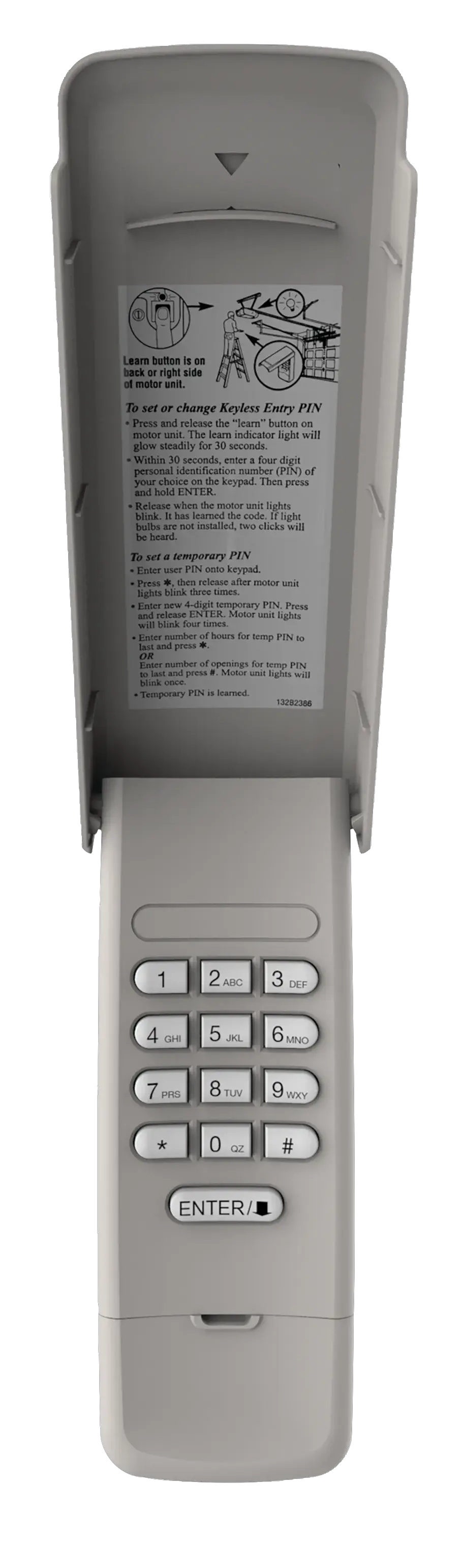 Wireless keypad with all weather cover.