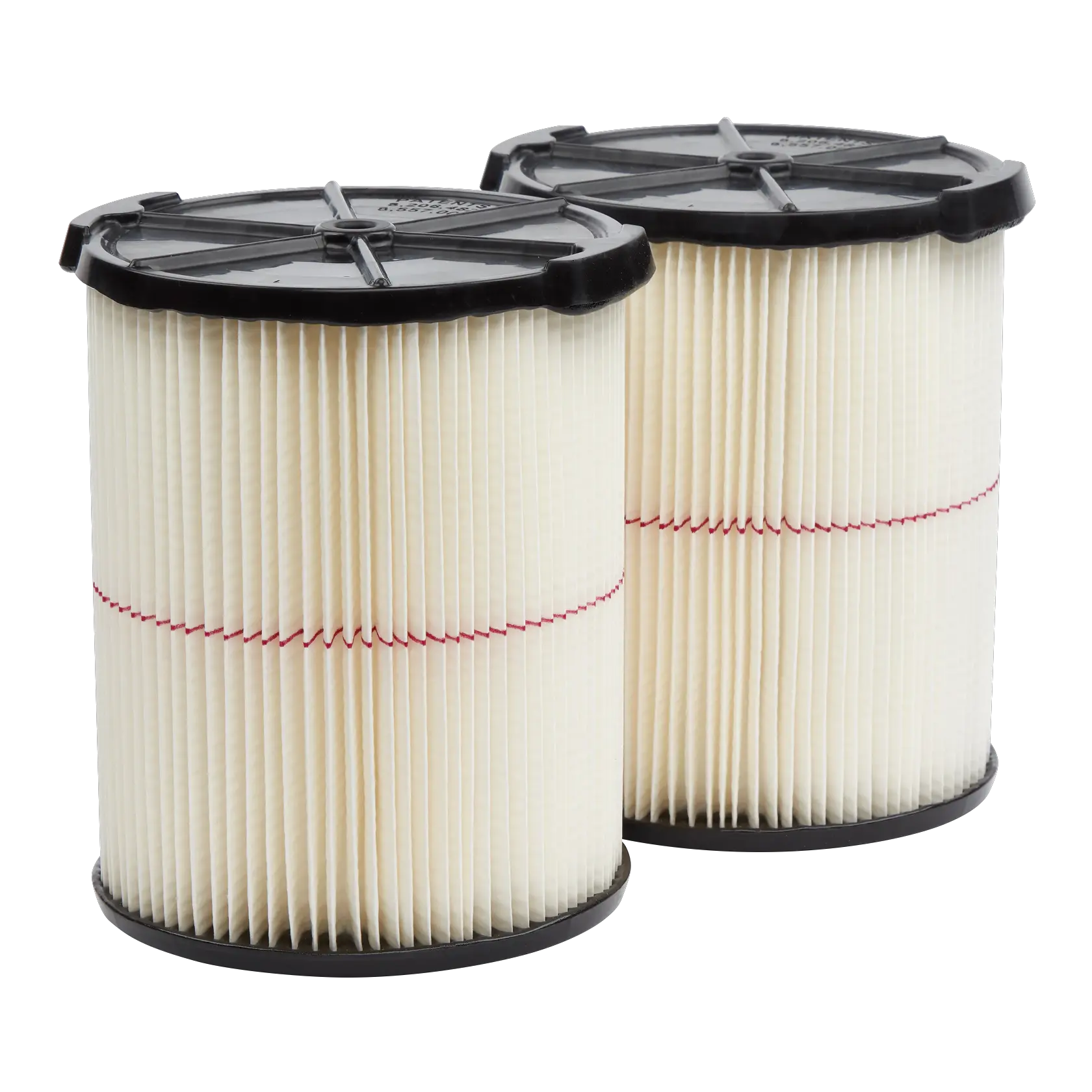 Front facing 2-pack CRAFTSMAN General Dirt and Debris Filter for 5-20 Gallon CRAFTSMAN Shop Vacuums