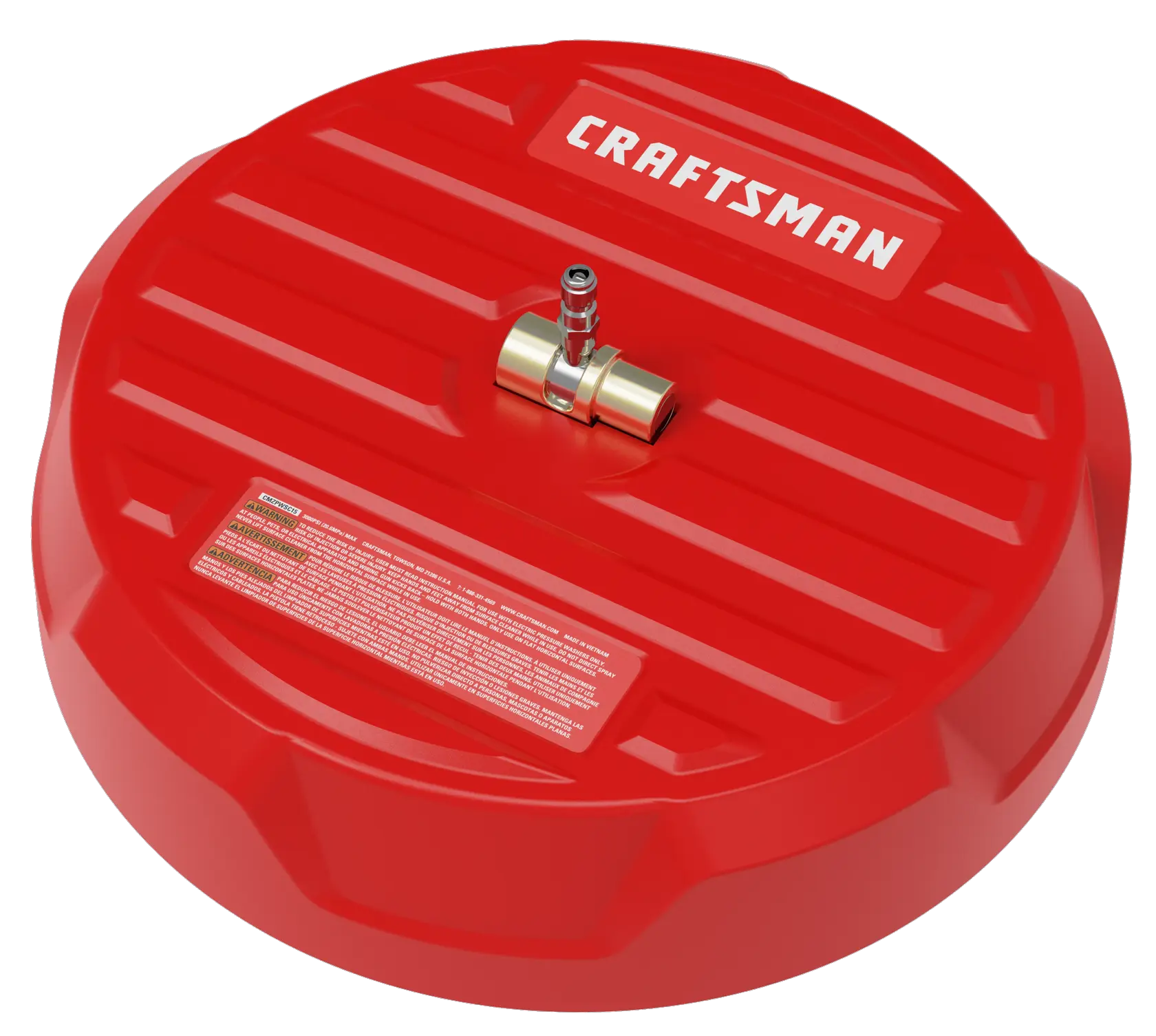15" Surface Cleaner Left Angle Top View