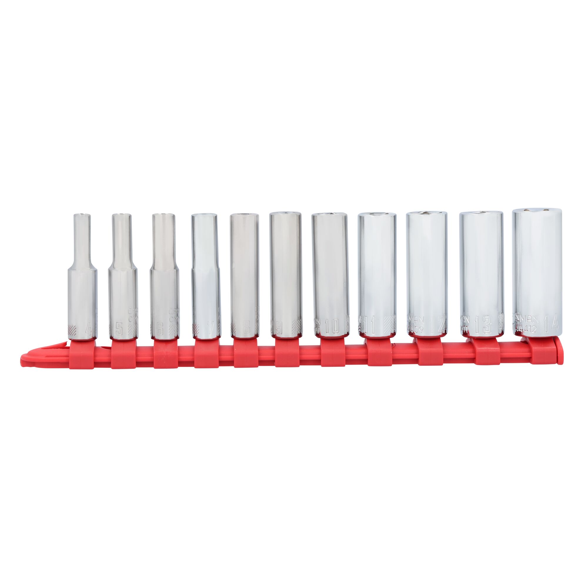 CRAFTSMAN 1/4-Inch Drive 6-Point Metric Deep Socket Set (11