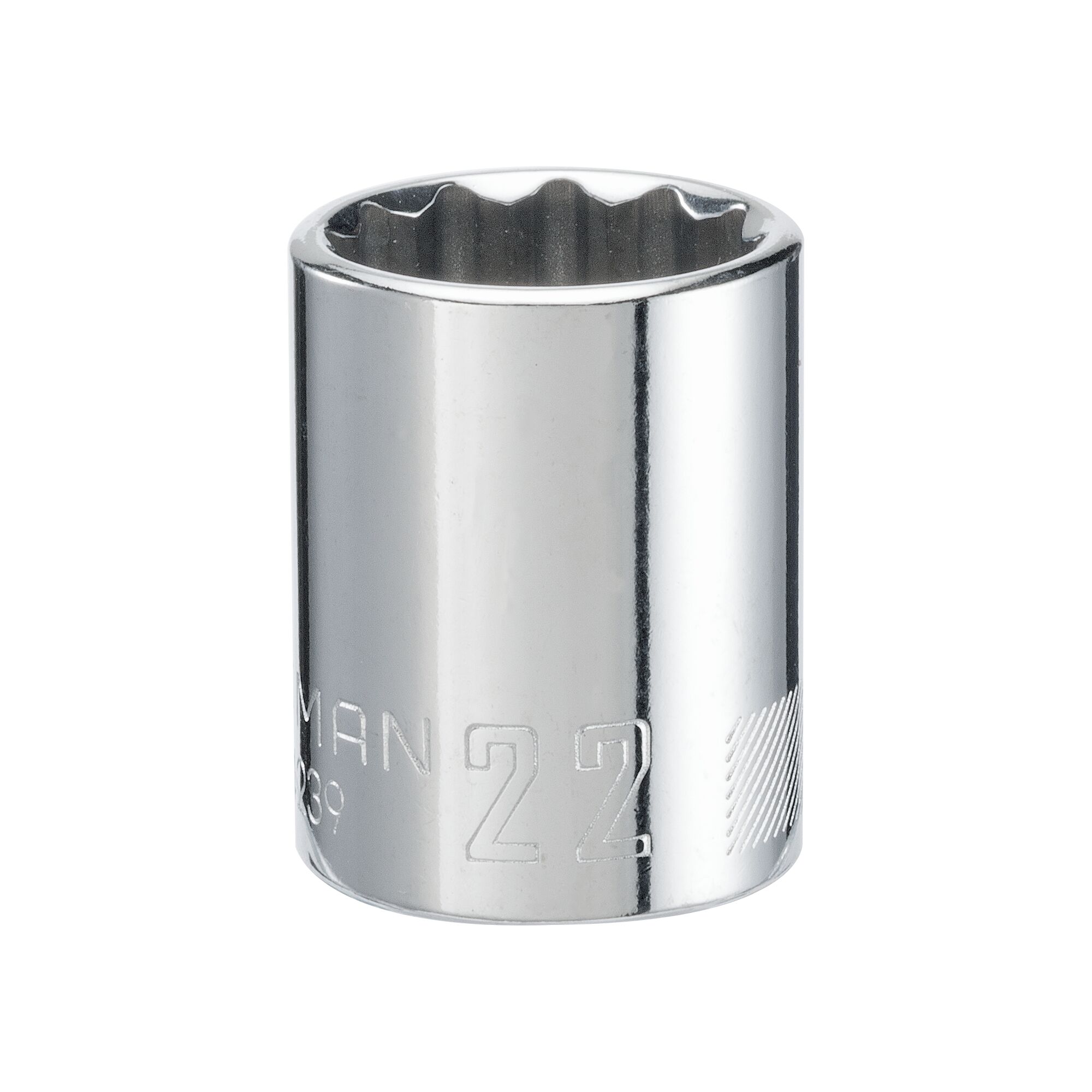 CRAFTSMAN 1/2-Inch Drive 22mm 12-Point Metric Shallow Socket