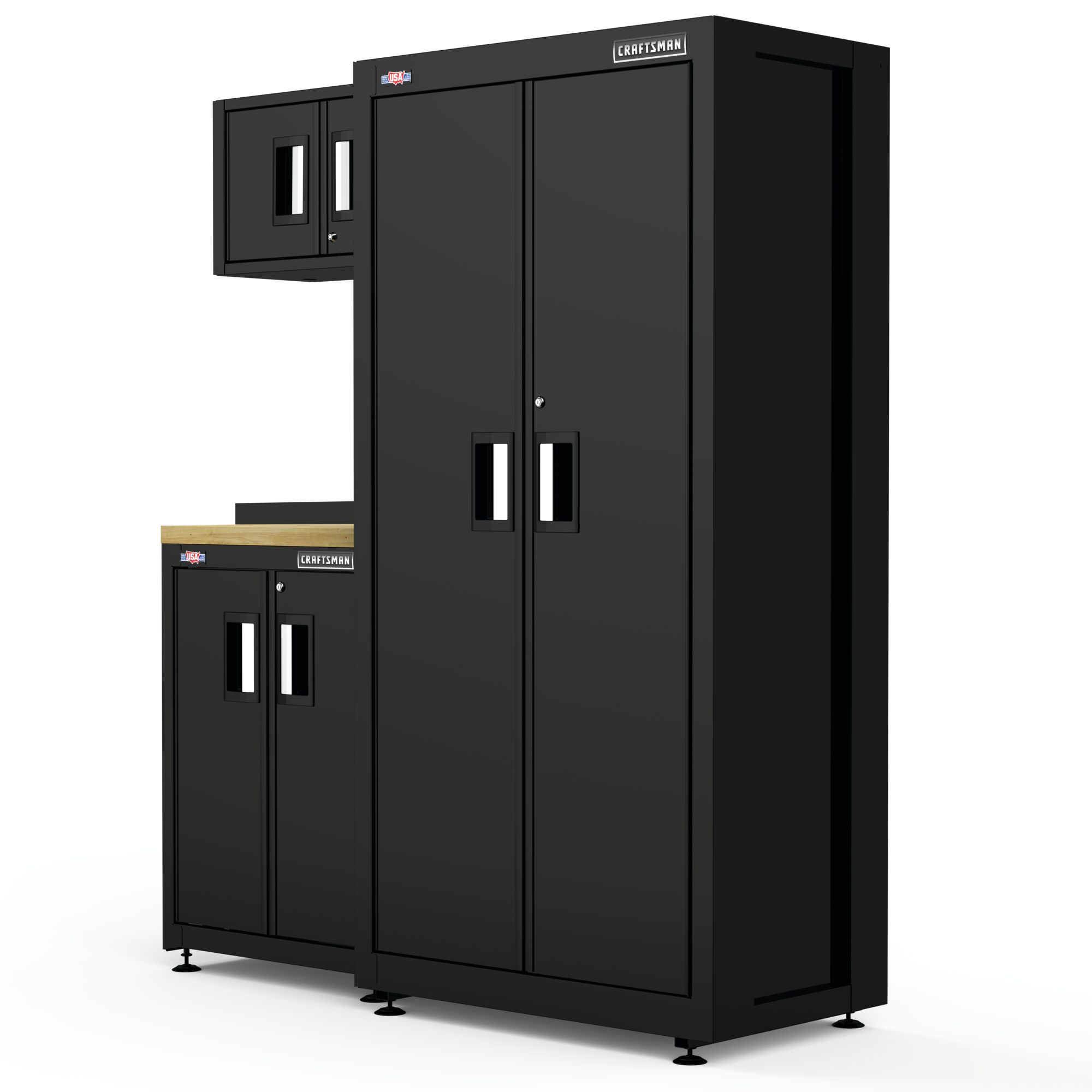 CRAFTSMAN 63-Inch 4-Piece Welded Metal Storage System (Black)