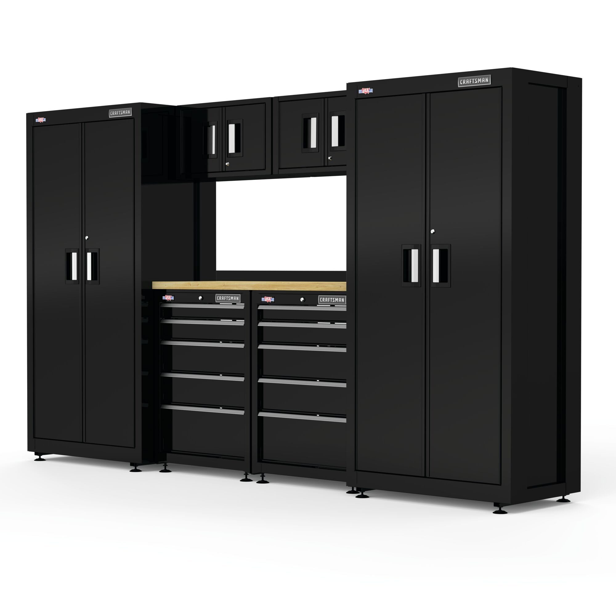 CRAFTSMAN 126-Inch 7-Piece Welded Metal Storage Suite (Black)
