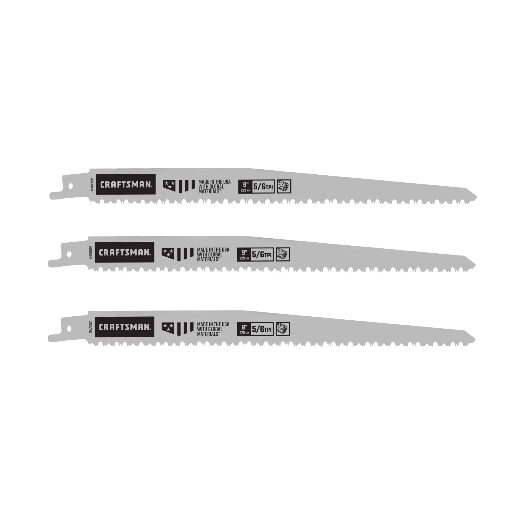 View of CRAFTSMAN Blades: Reciprocating Saw on white background