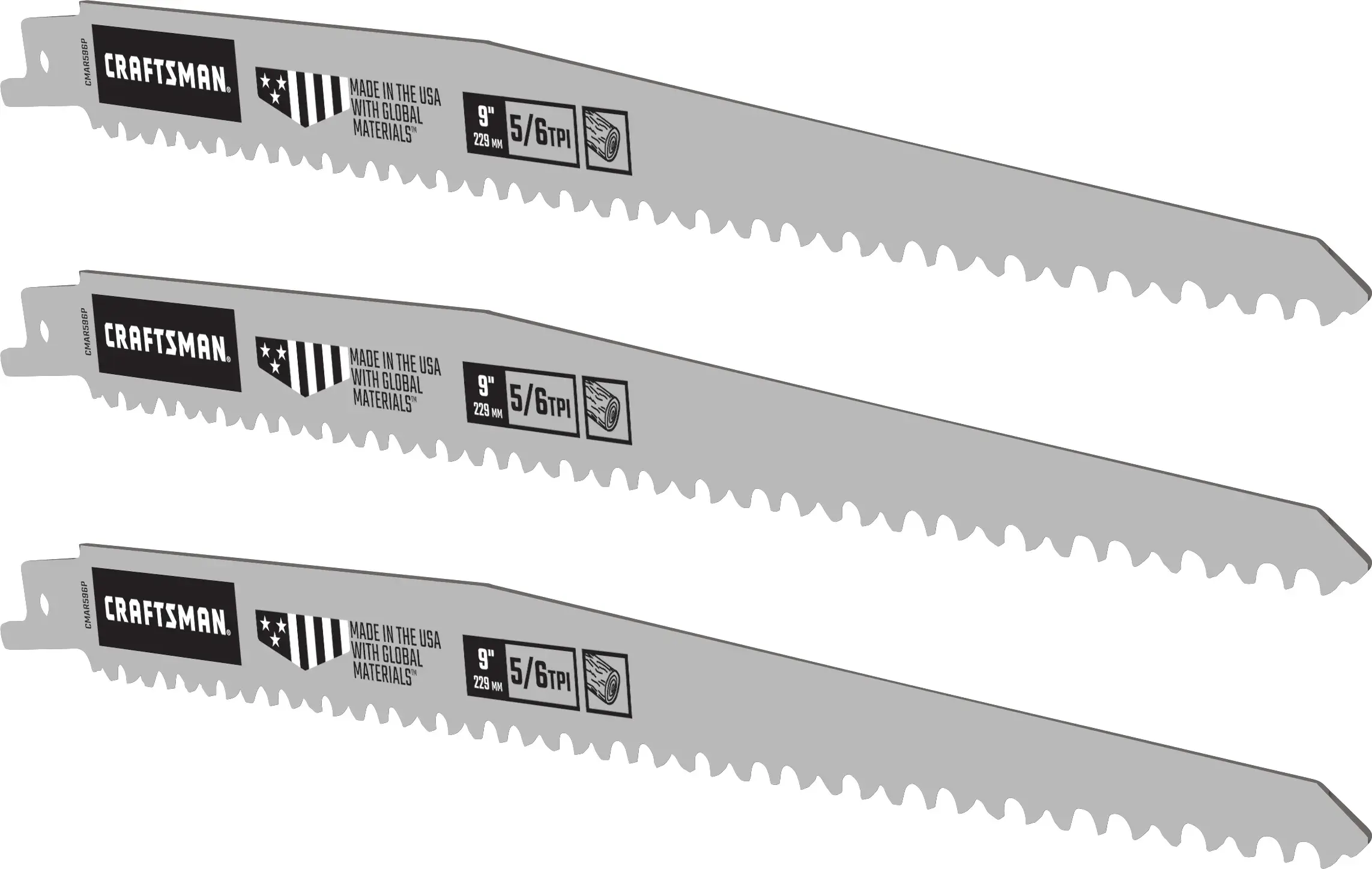View of CRAFTSMAN Blades: Reciprocating Saw on white background