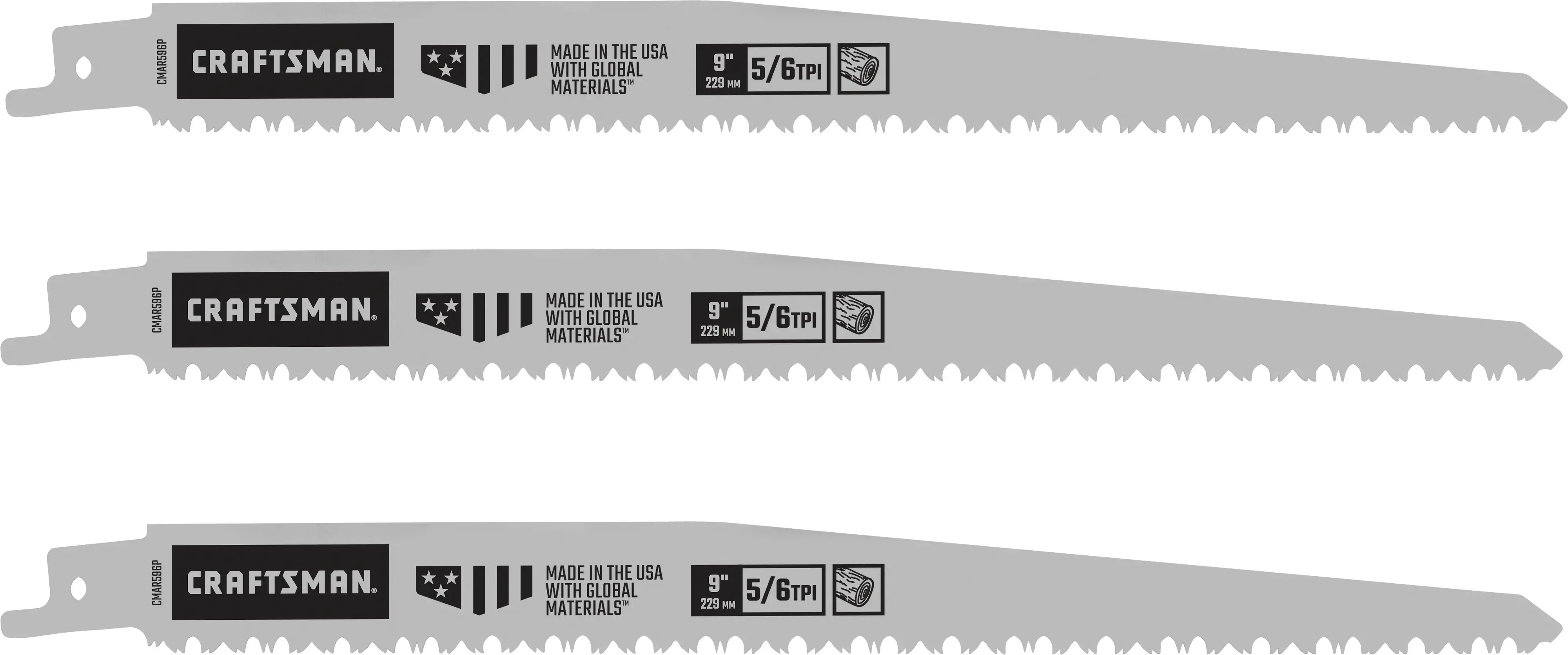 View of CRAFTSMAN Blades: Reciprocating Saw on white background