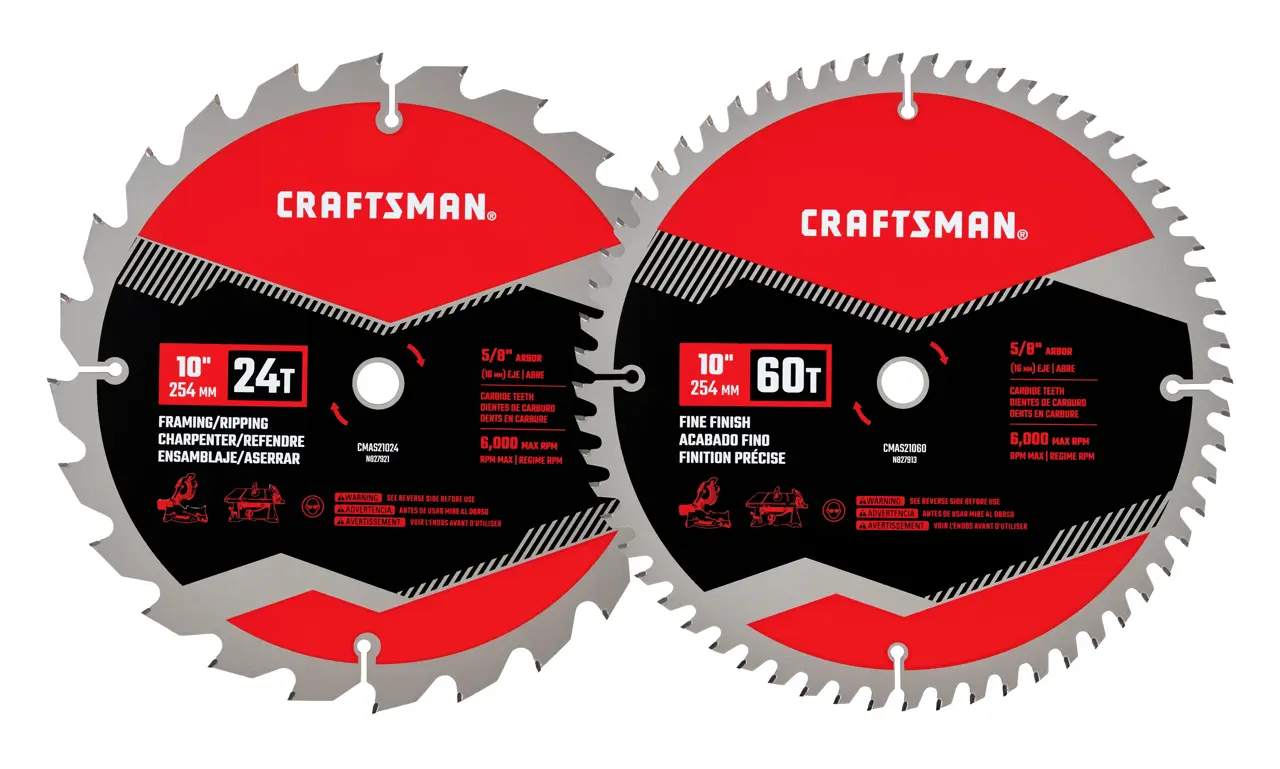 2 pack 10 inch saw blade combo.
