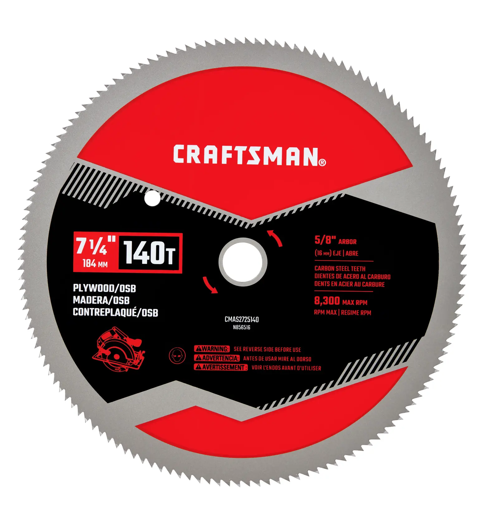 View of CRAFTSMAN Blades: Table Saw on white background