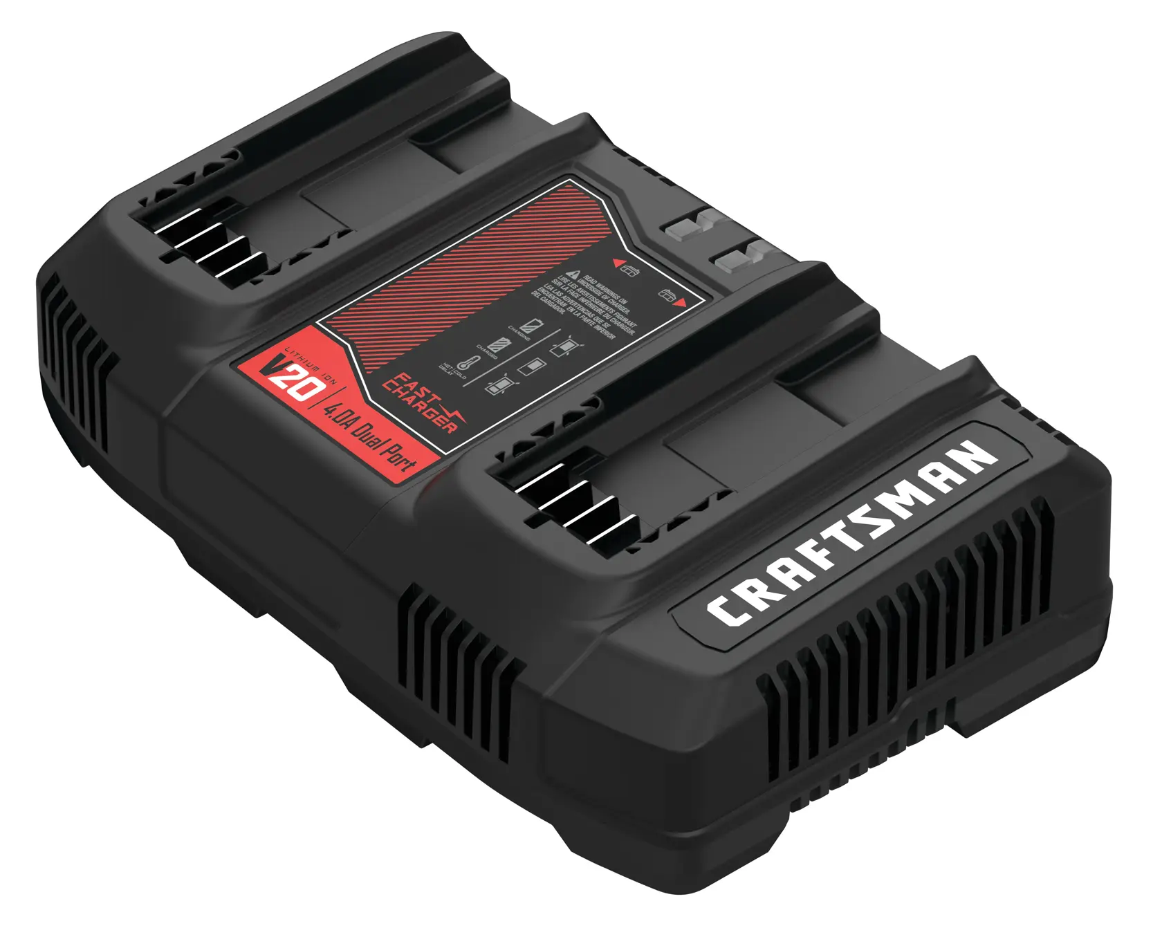 View of CRAFTSMAN Batteries & Chargers on white background