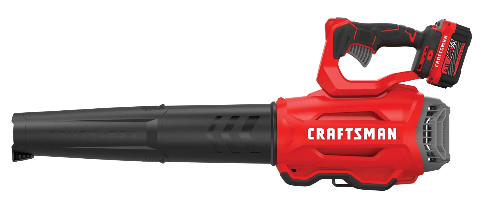 Right profile of brushless cordless axial blower kit 4 amp hour.