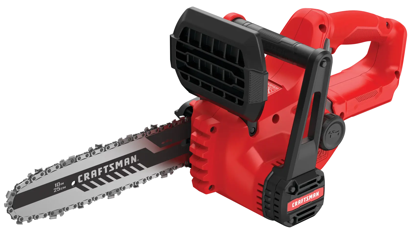 View of CRAFTSMAN Chain Saws on white background