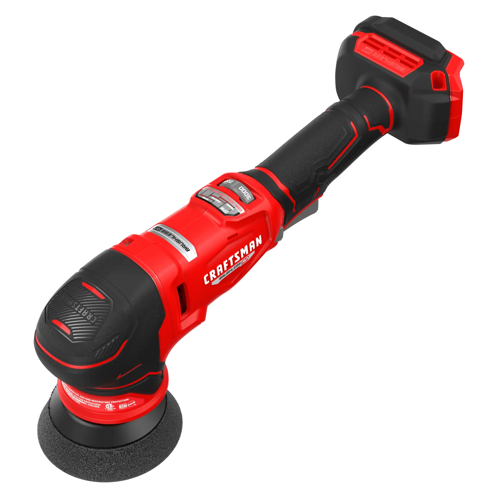 CRAFTSMAN BRUSHLESS RP™ V20* 3" Polisher Left Top Angle