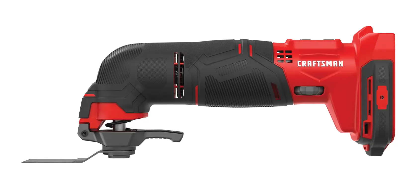 Right profile of cordless oscillating tool tool only.
