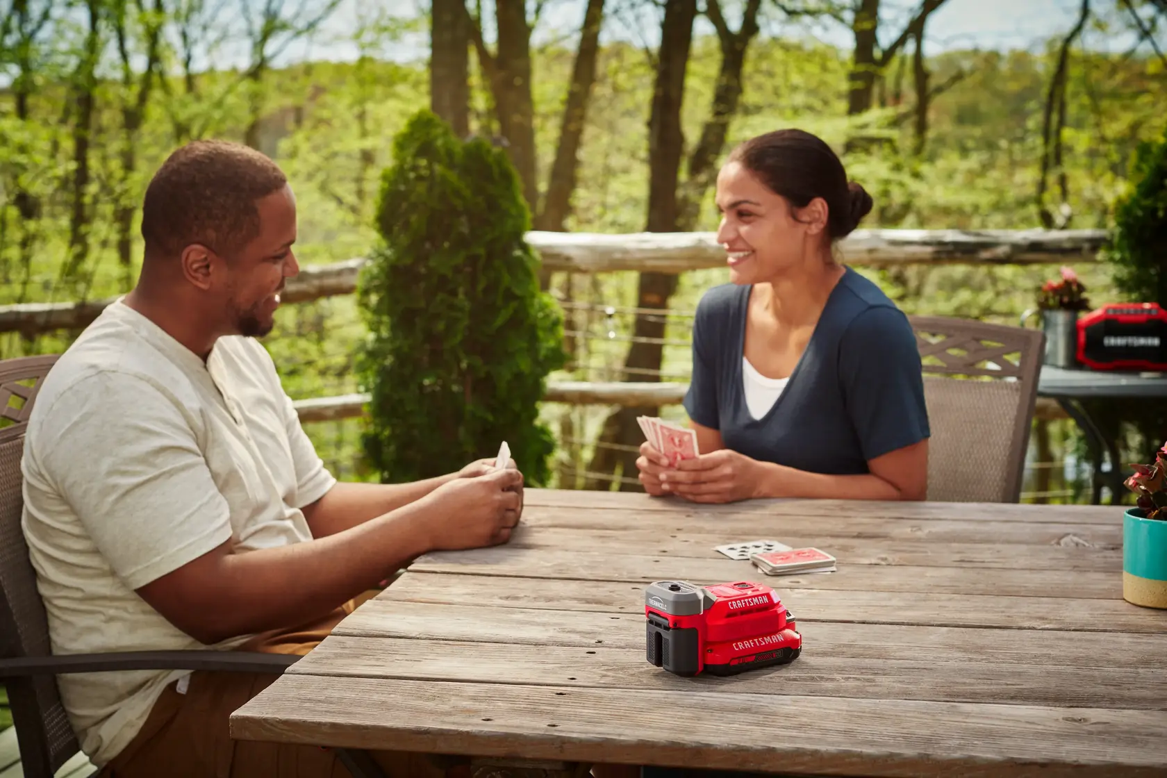 View of CRAFTSMAN Insect Deterrent being used by consumer
