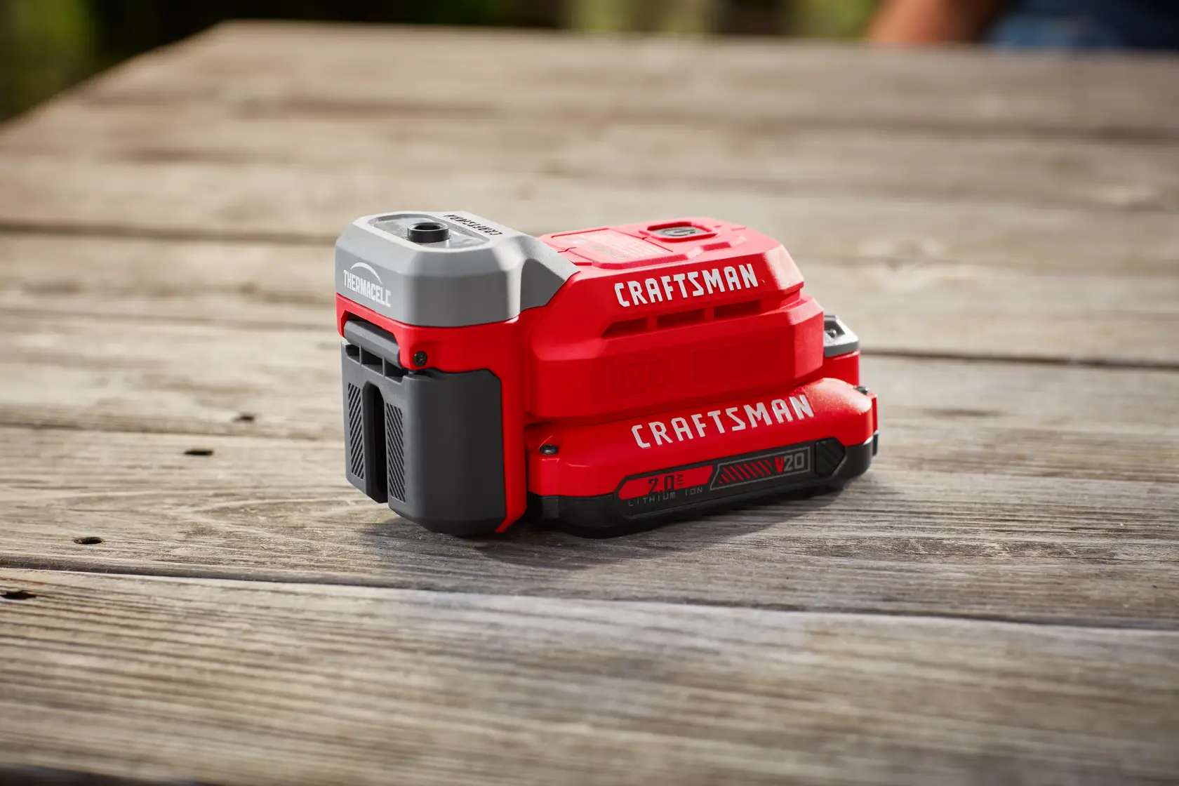 View of CRAFTSMAN Insect Deterrent being used by consumer