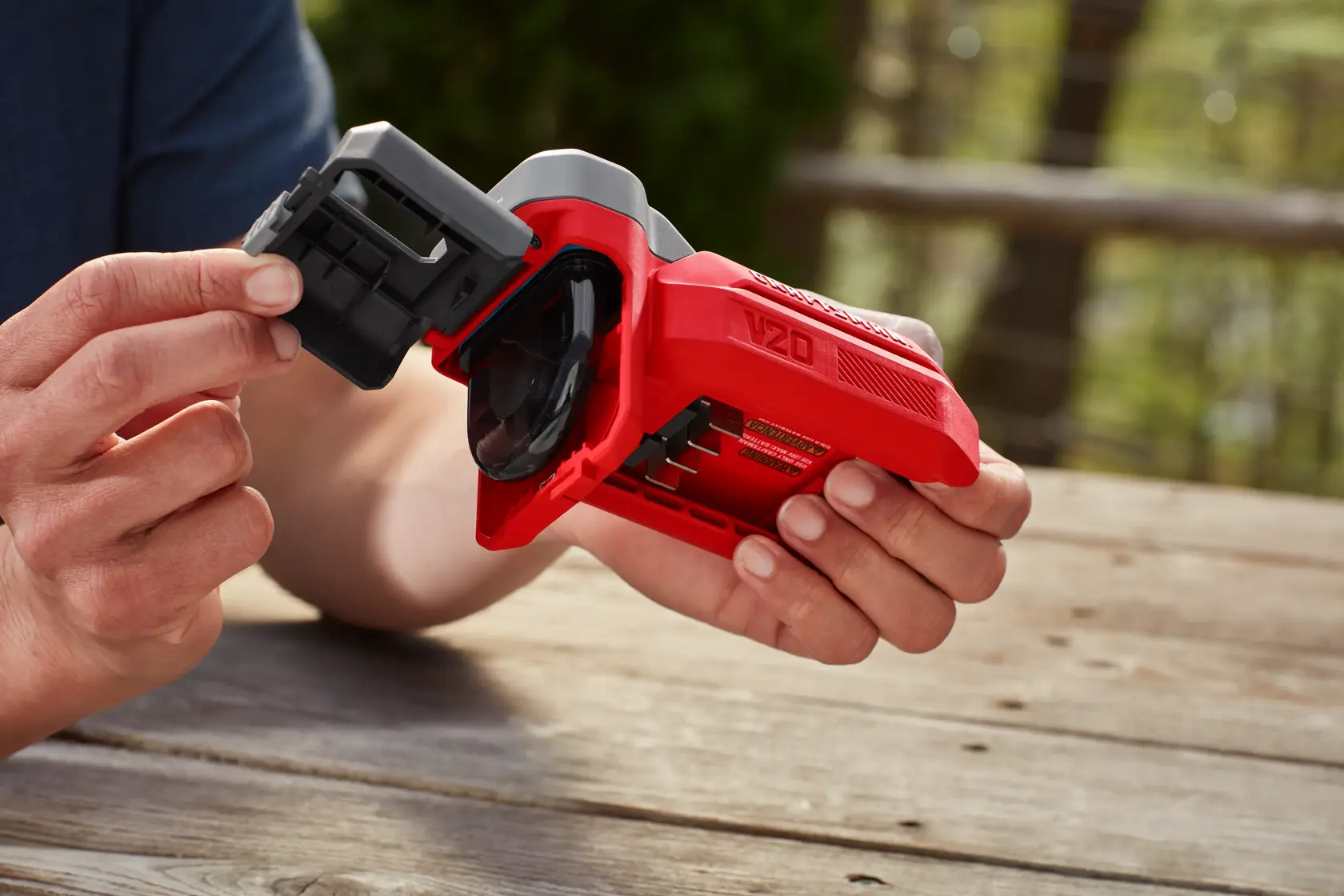 View of CRAFTSMAN Insect Deterrent being used by consumer