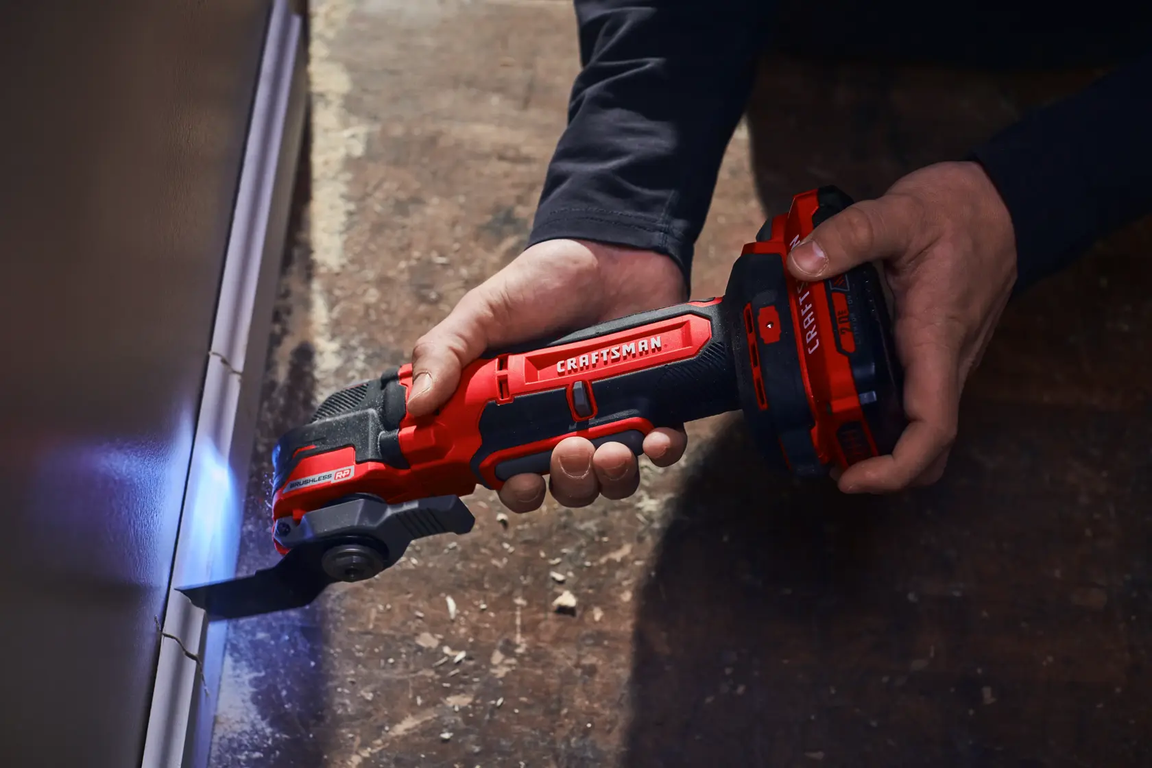 View of CRAFTSMAN Oscillating Multi-Tools being used by consumer