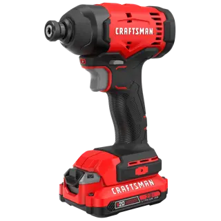 CRAFTSMAN® V20* Brushed Impact Driver Kit with 2.0Ah Battery Left Front Angle