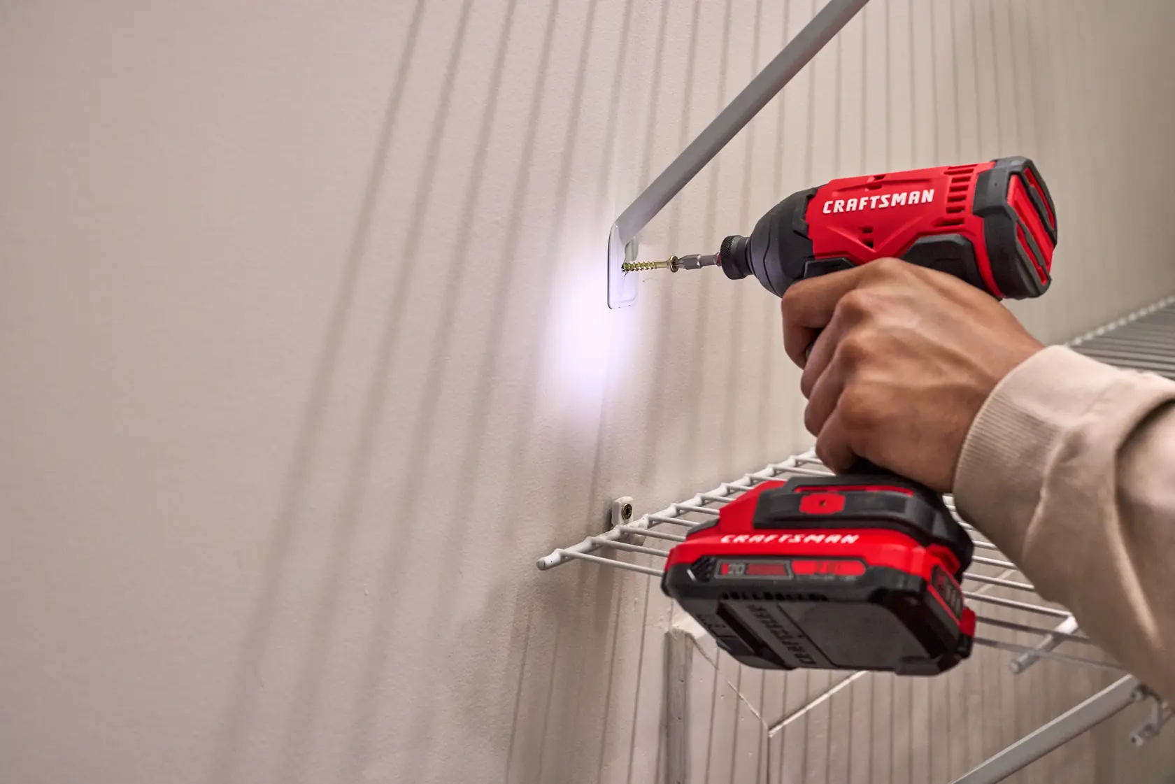LED light feature on the CRAFTSMAN� V20* Brushed Impact Driver
