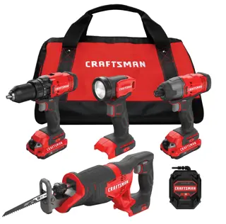 Cordless 4 tool combo kit 2 batteries kit.