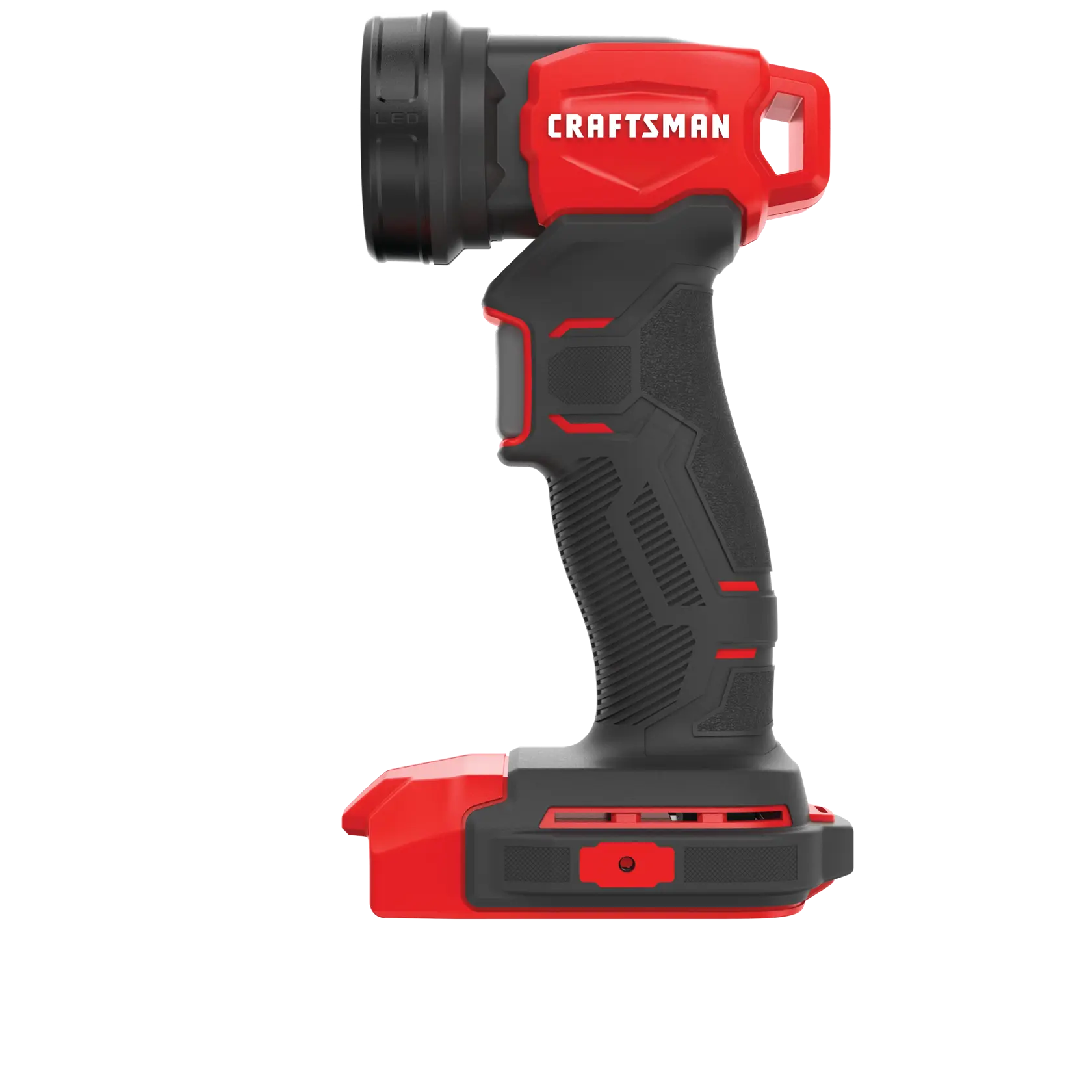 Right profile of cordless task light tool only.