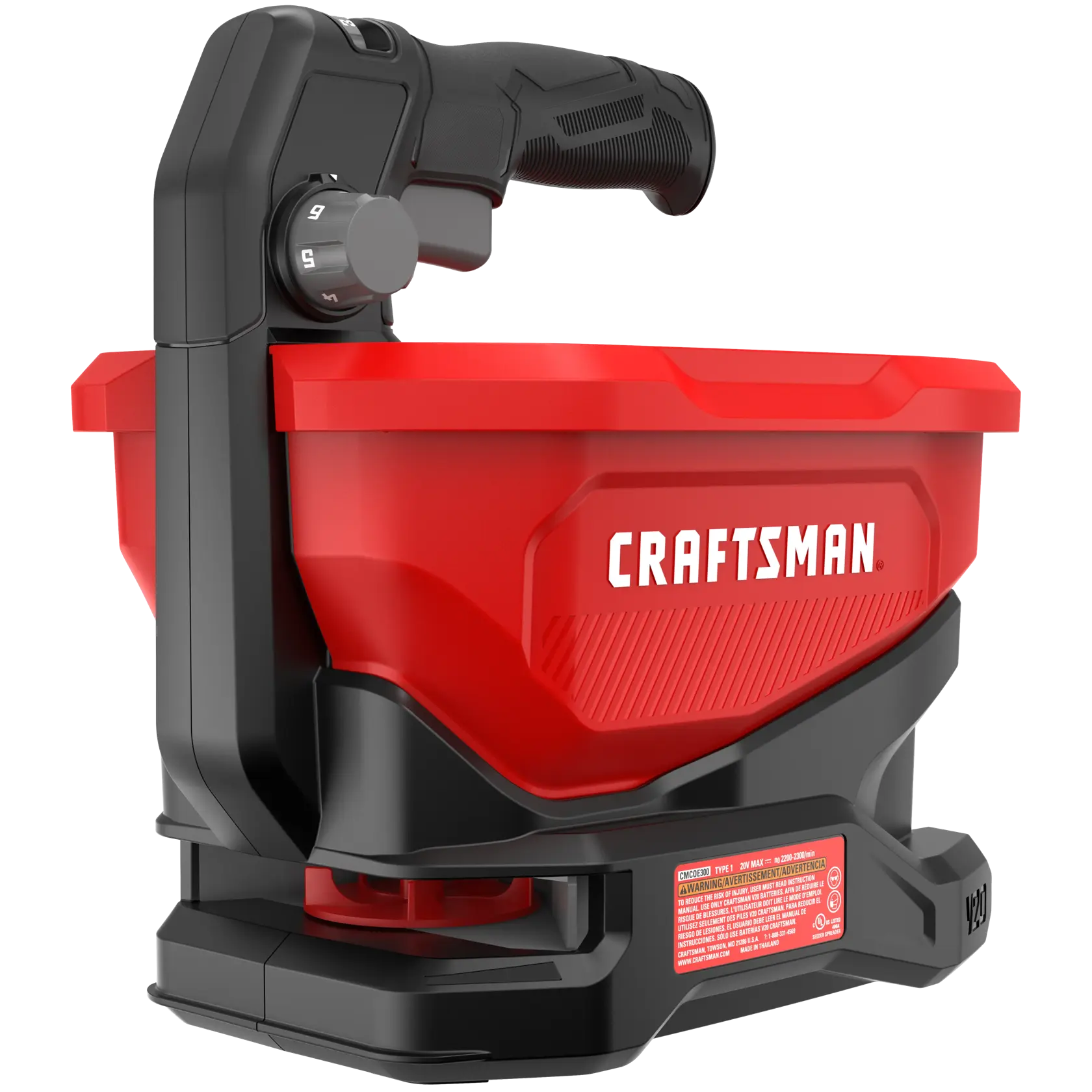 CRAFTSMAN® V20* 4 Season Spreader Left Front Angle 