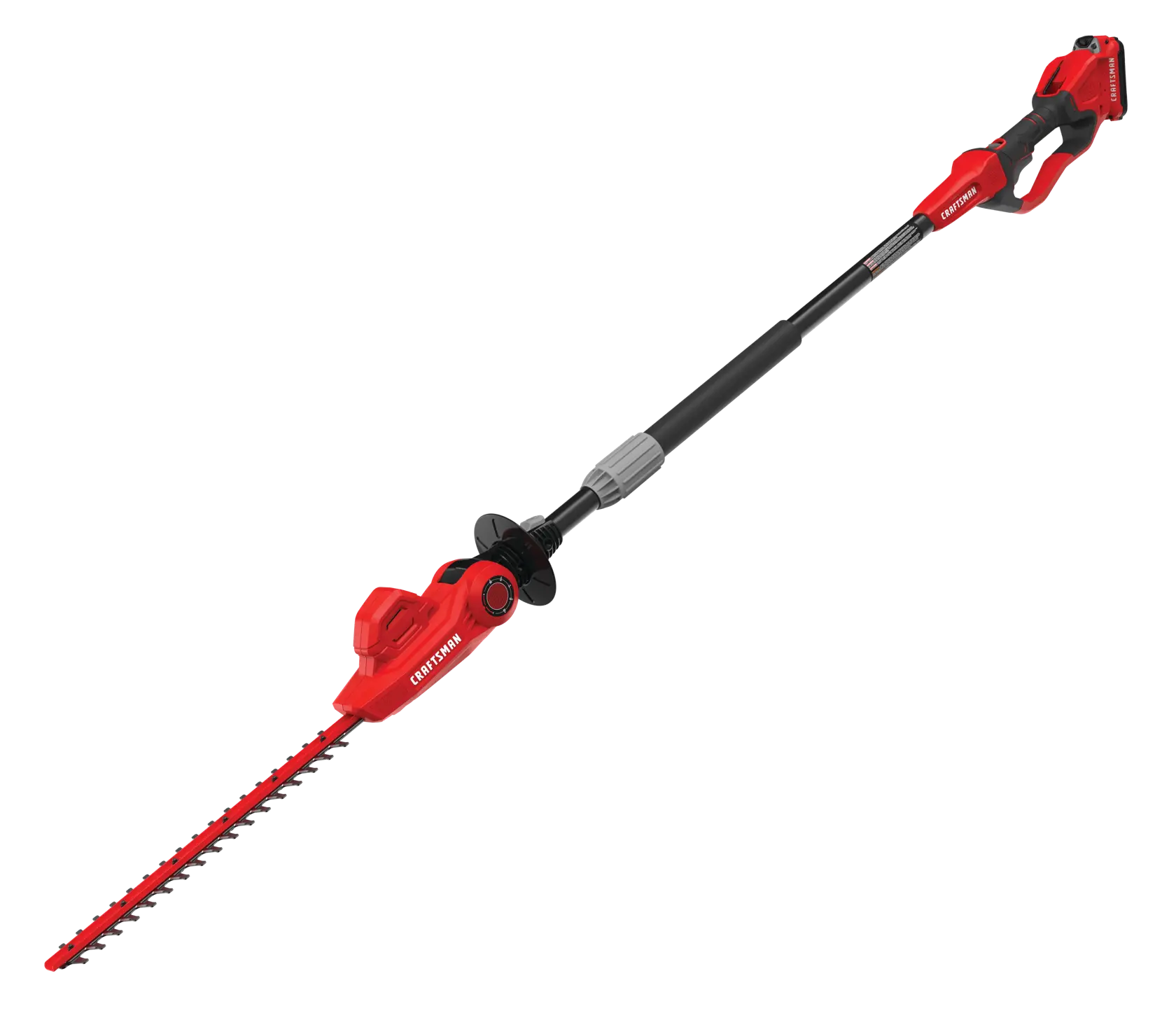 Craftsman V20 Pole Hedge Trimmer CMCPHT818D1 white background beauty shot angled view