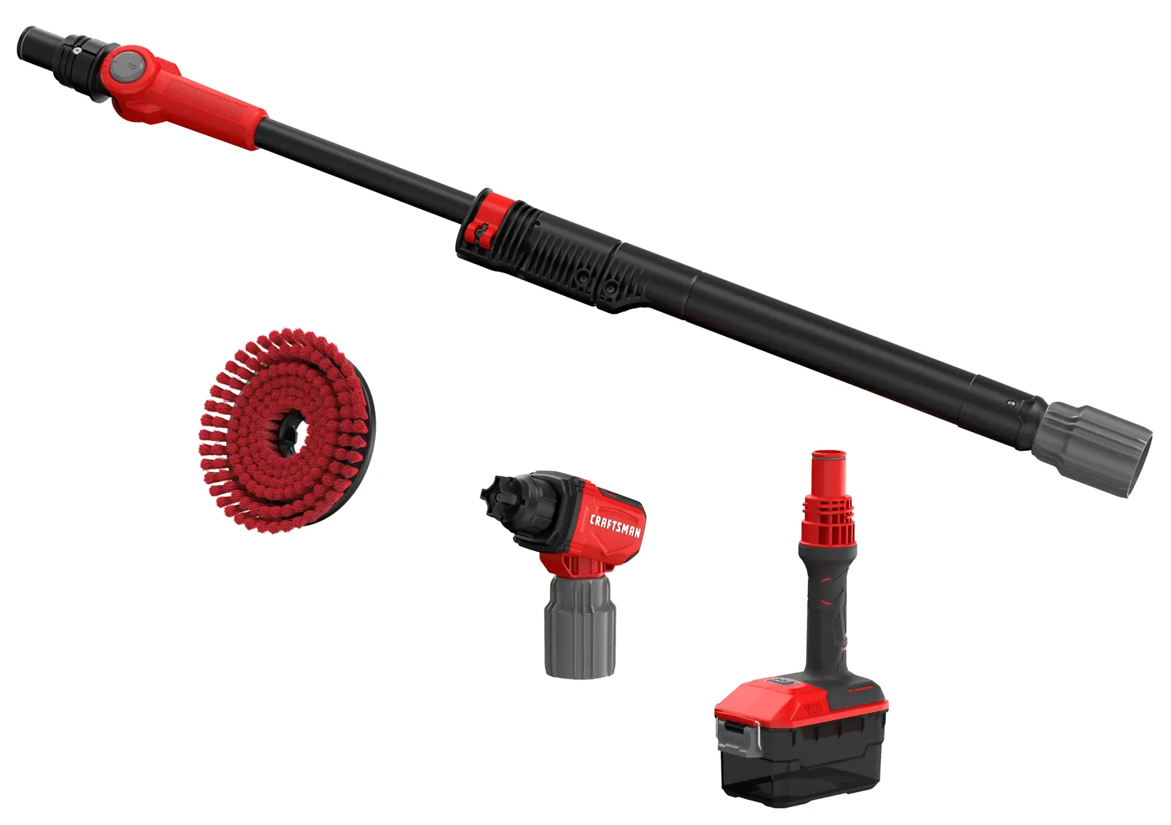 V20 Scrubber in Pieces  Left Angle View