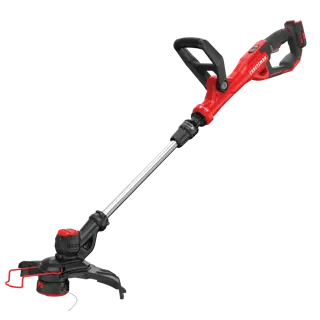 Close up of 20 volt weedwacker 13 inch cordless string trimmer and edger with automatic feed kit.
