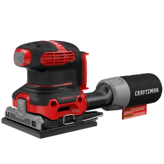 Profile of 20 volt cordless quarter sheet sander .