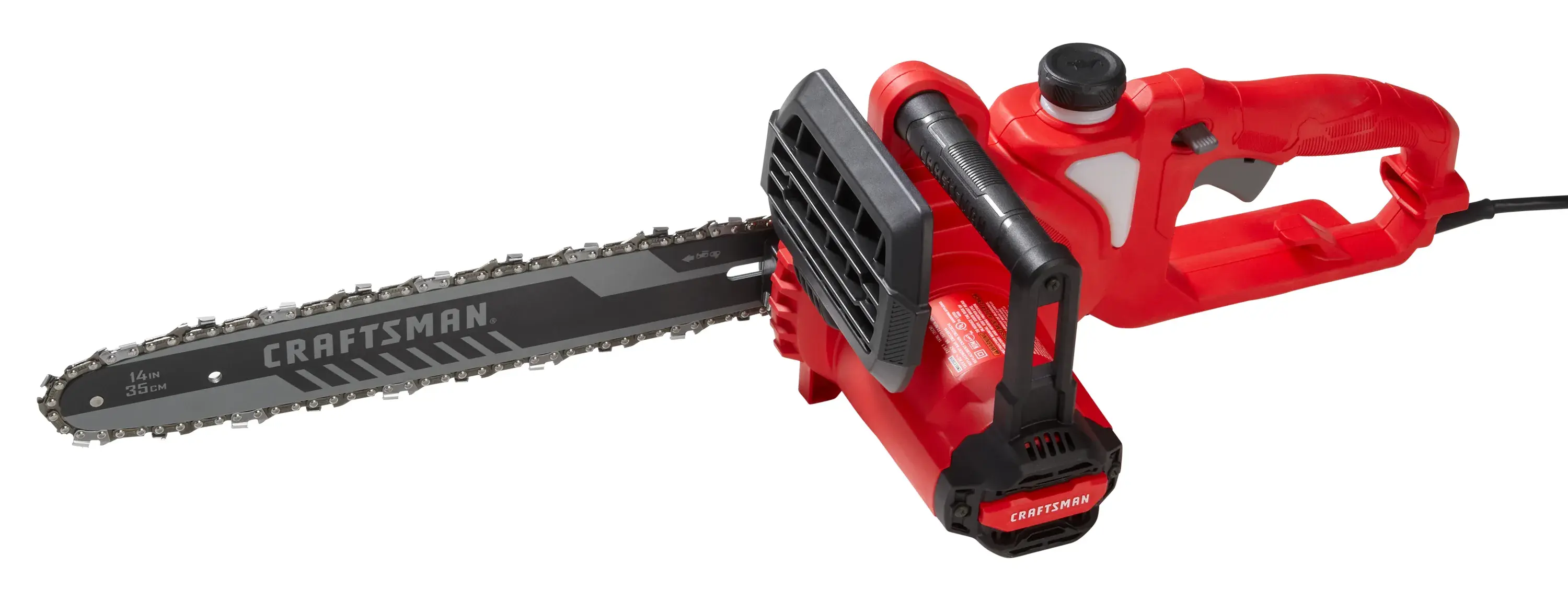 View of CRAFTSMAN Chain Saws on white background