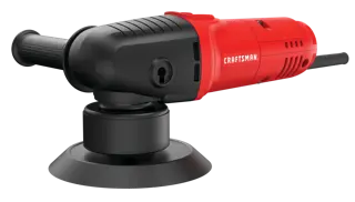 Craftsman corded polisher CMCE300 white background beauty shot side angle