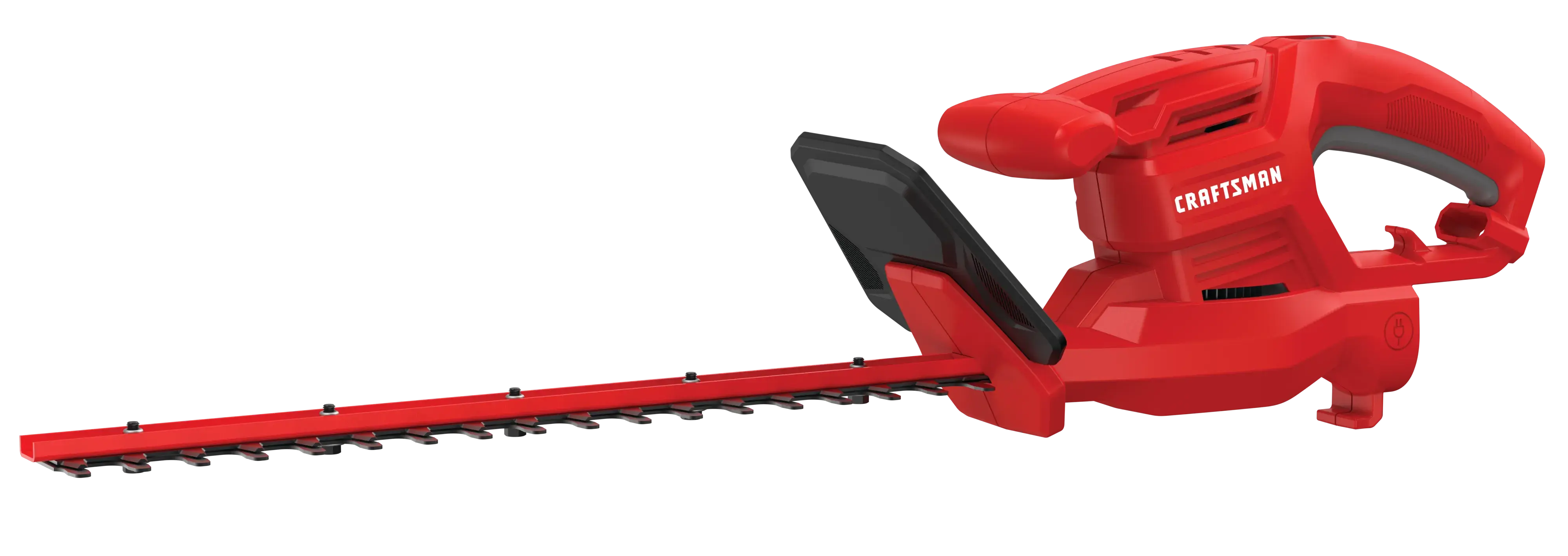 Profile of 3 dot 2 amp 17 inches electric hedge trimmer.