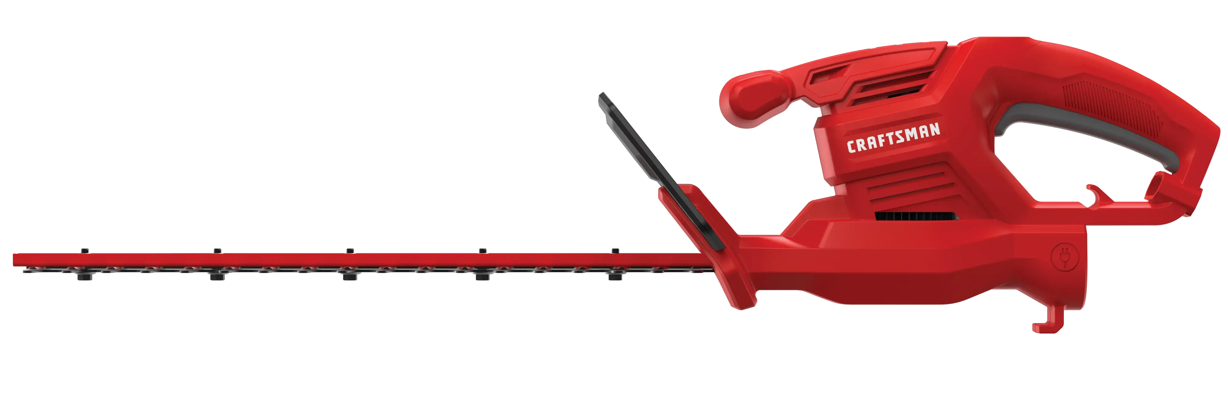 Right profile of 3 dot 2 amp 17 inches electric hedge trimmer.