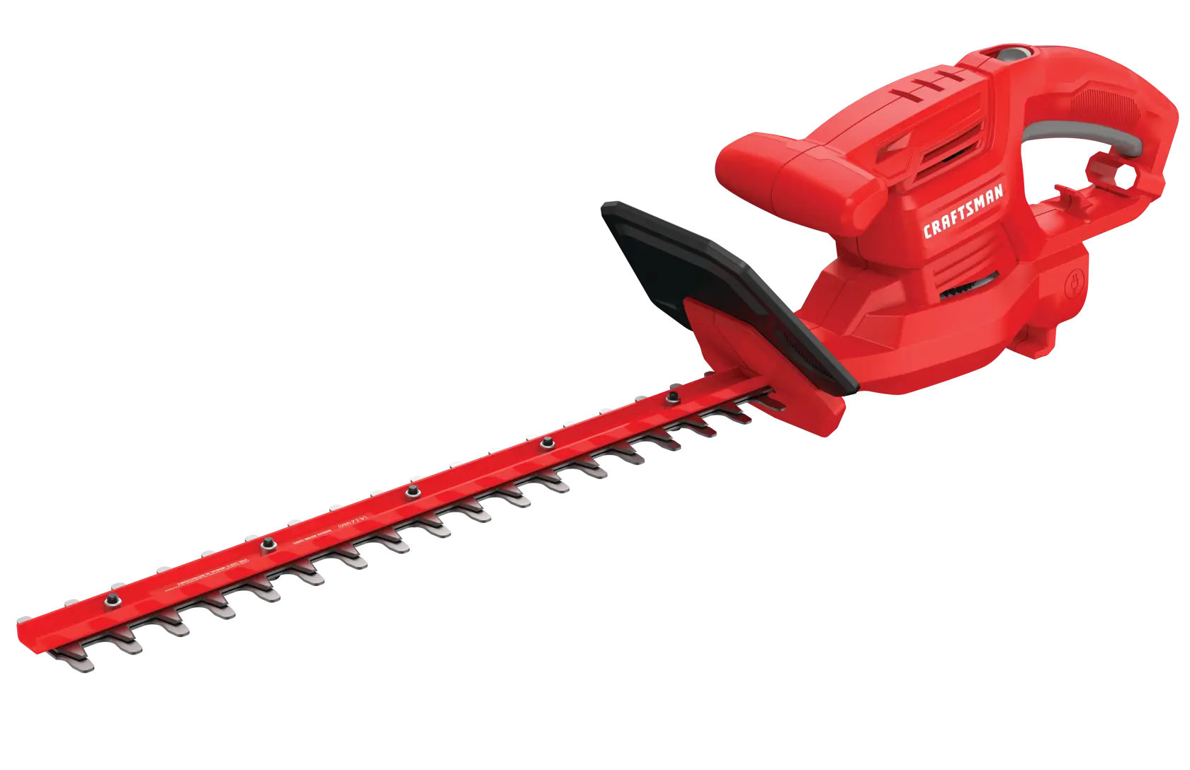 Profile of 3 dot 2 amp 17 inches electric hedge trimmer.