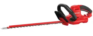 Profile of 3 dot 8 amp 22 inches corded hedge trimmer.