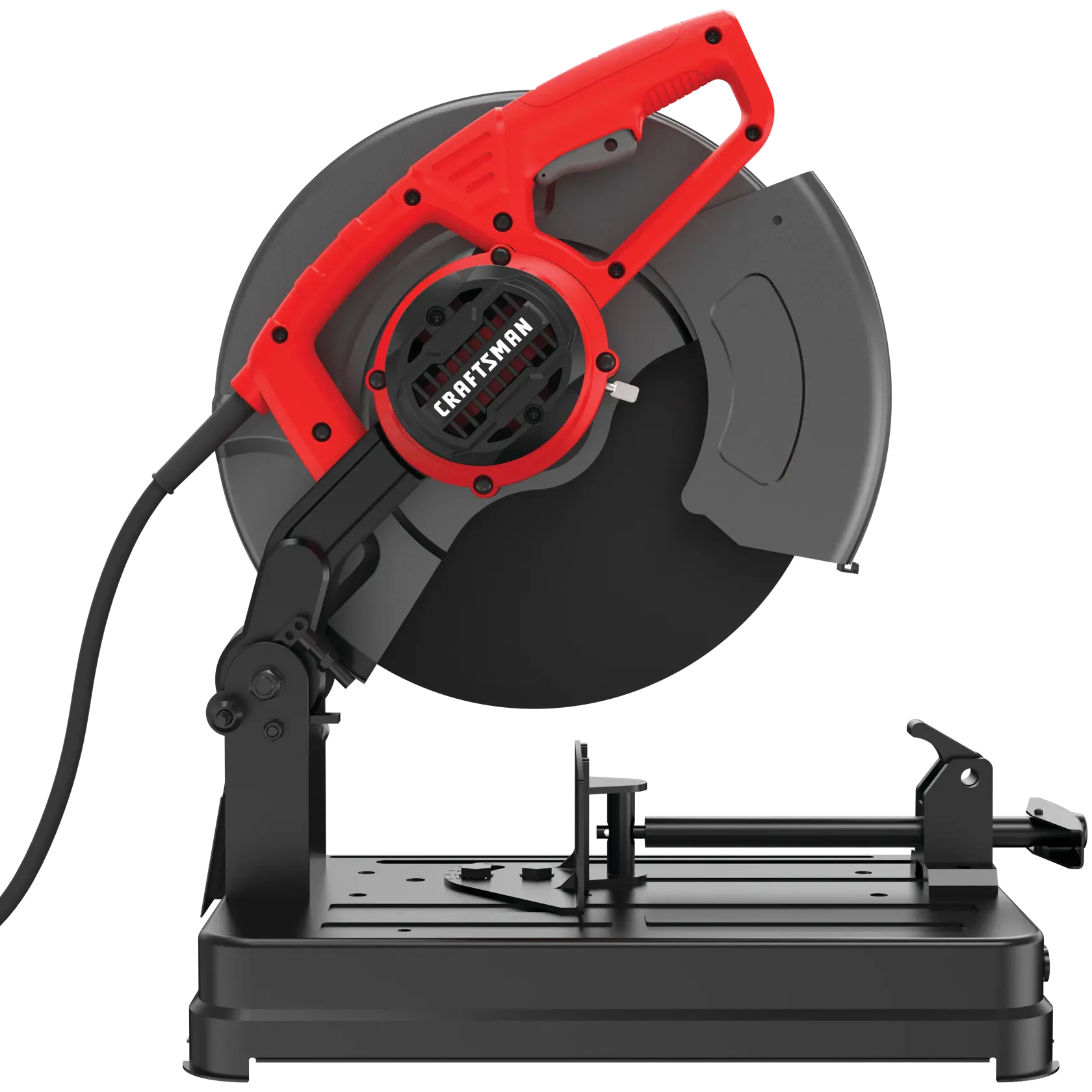 Left profile of 15 amp 14 inches chop saw.