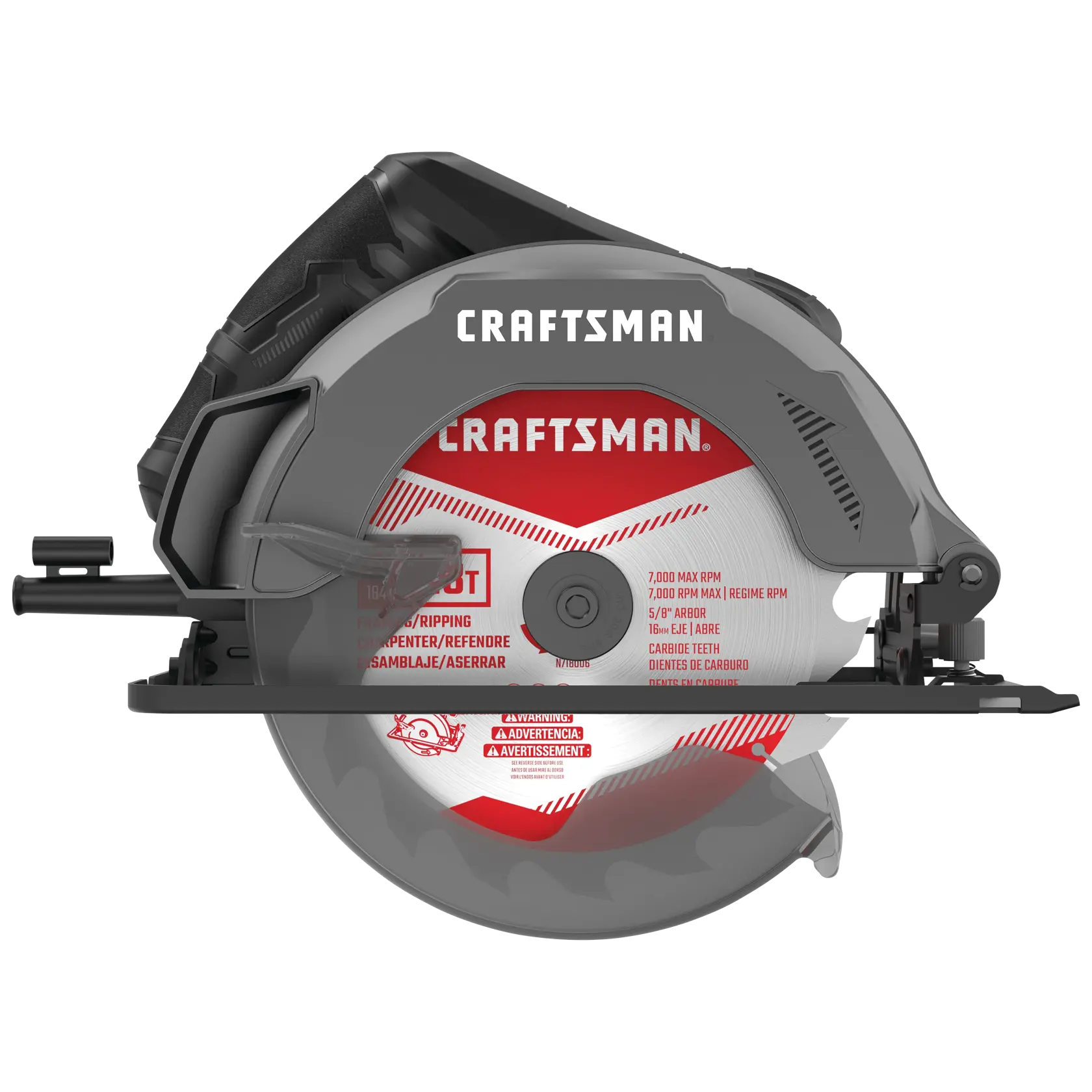 View of CRAFTSMAN Circular Saws on white background
