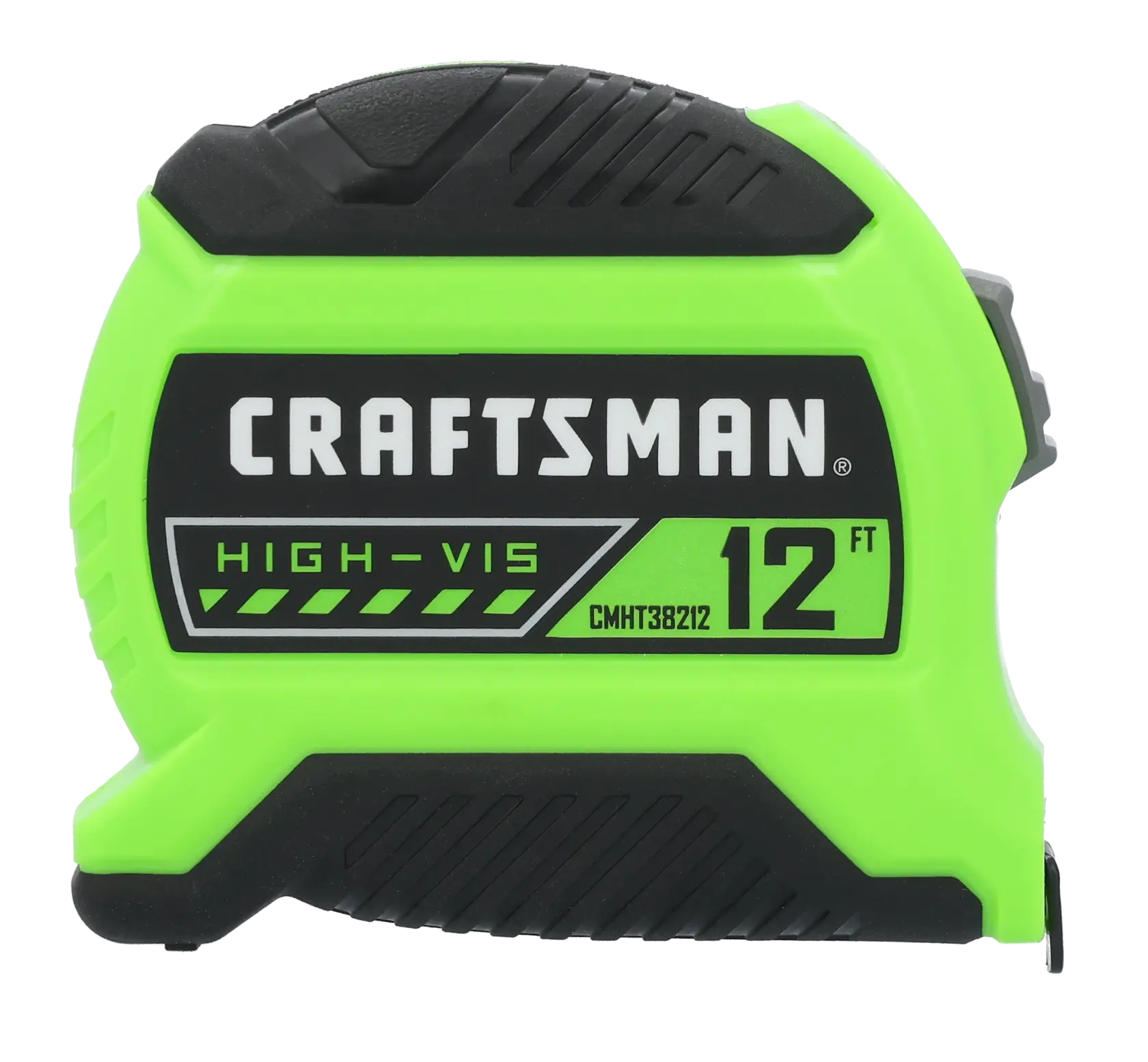 CRAFTSMAN CMHT38212S CRAFTSMAN HIGH VIS 12' TAPE MEASURE front view.