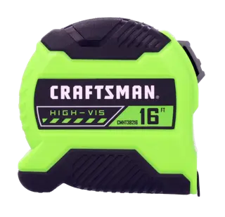 CRAFTSMAN CMHT38216S CRAFTSMAN HIGH VIS 16' TAPE MEASURE front view.