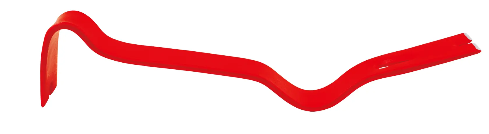 Craftsman pry bar CMHT82500 red curved steel bar white background beauty shot side angle