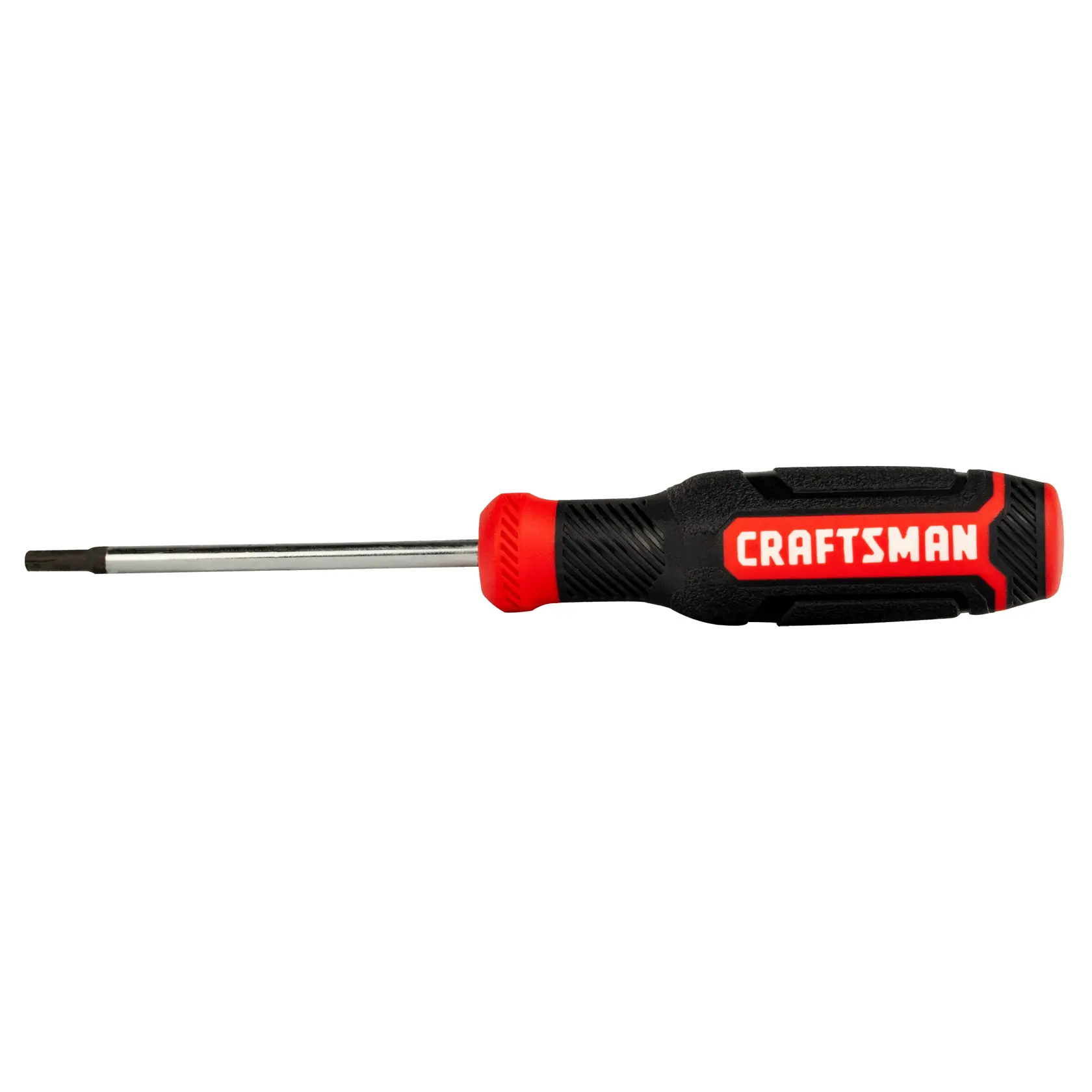 A photography image showing a black and red-handled screwdriver with the brand name 'CRAFTSMAN' printed on the handle.