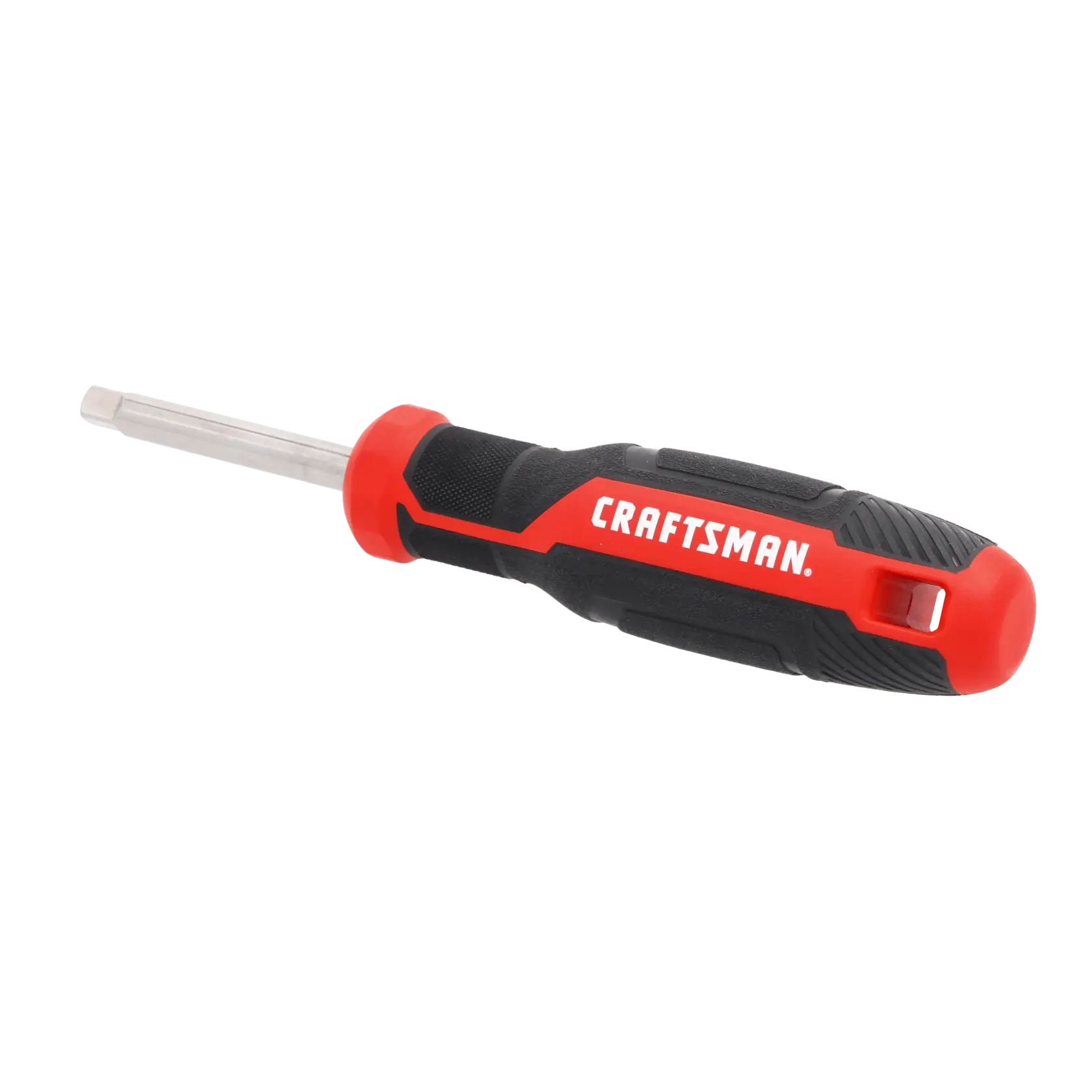 A Craftsman branded screwdriver with a black and red handle and a metal shaft, shown against a white background.