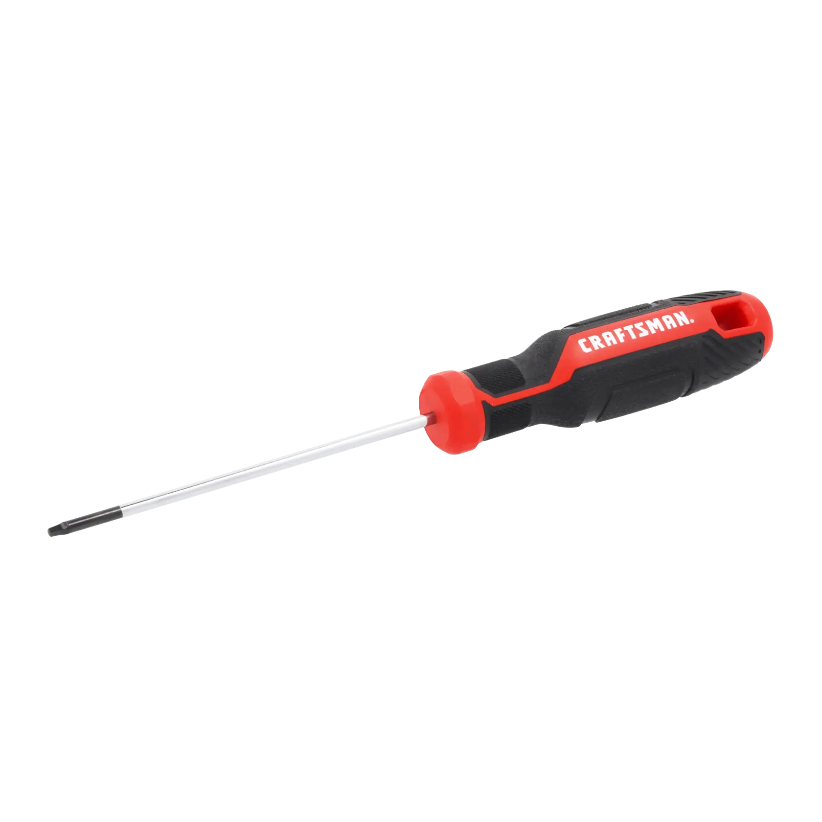 A Craftsman branded Phillips screwdriver with a black and red handle and a metal shaft.