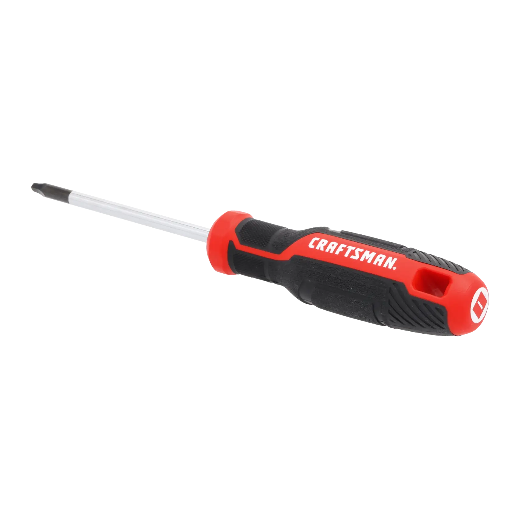 A Phillips head screwdriver with a black and red handle labeled 'CRAFTSMAN.'